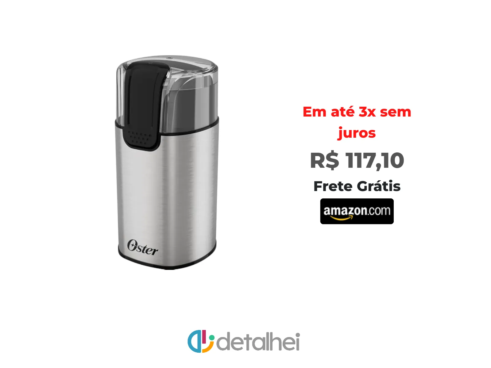 Foto do produto ❗Oster Moedor de Café Elétrico Inox, 150W, OMDR110, 127V<br/>#Amazon: <a href="https://harpy.me/33W_c1Aa5In-" target="_blank" rel="nofollow">https://harpy.me/33W_c1Aa5In-</a>