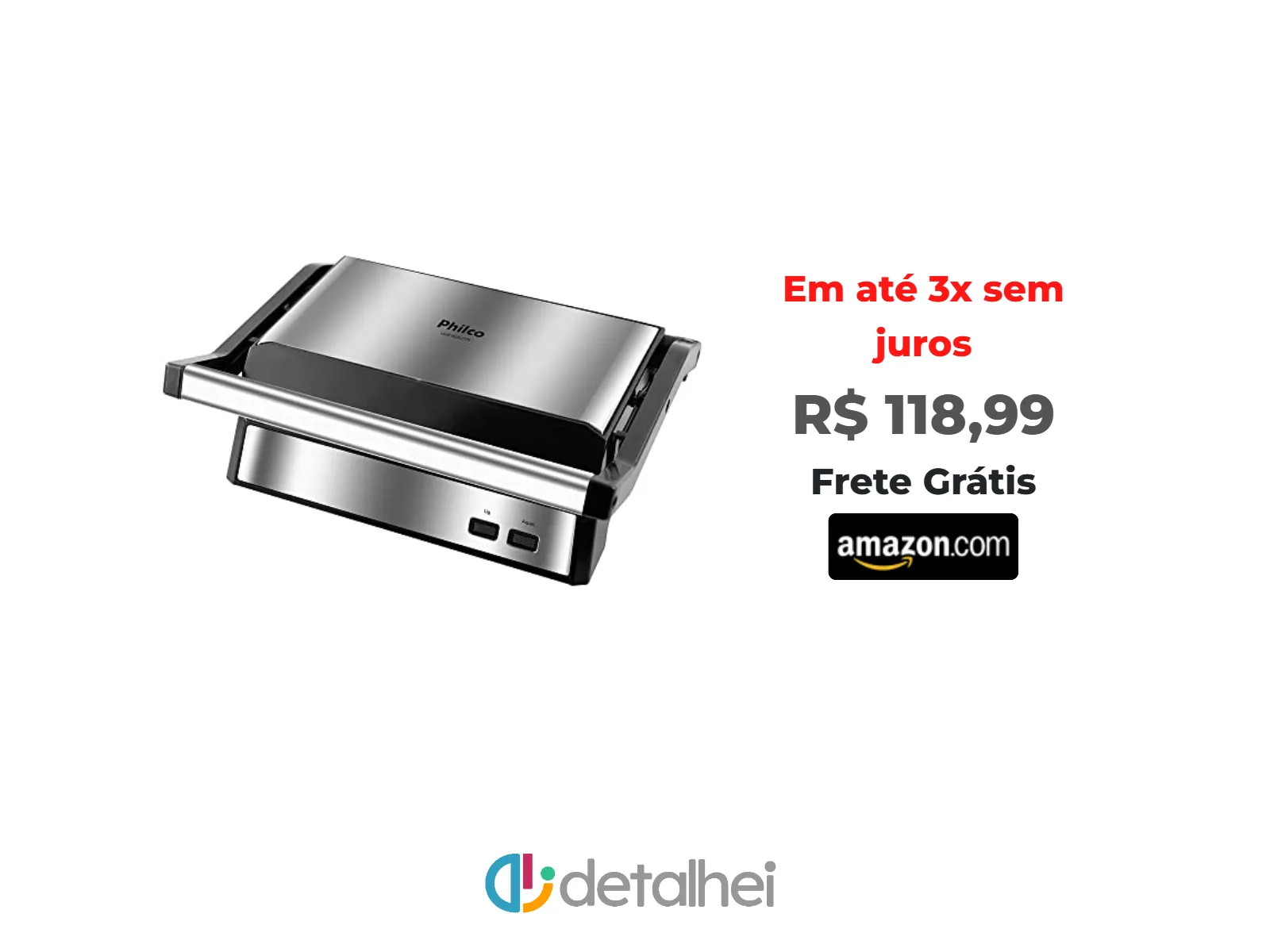 Foto do produto ❗Grill Philco PGR21PI Preto/Inox 1000W<br/>#Amazon: <a href="https://harpy.me/qa6Zx6eGC5CA" target="_blank" rel="nofollow">https://harpy.me/qa6Zx6eGC5CA</a>