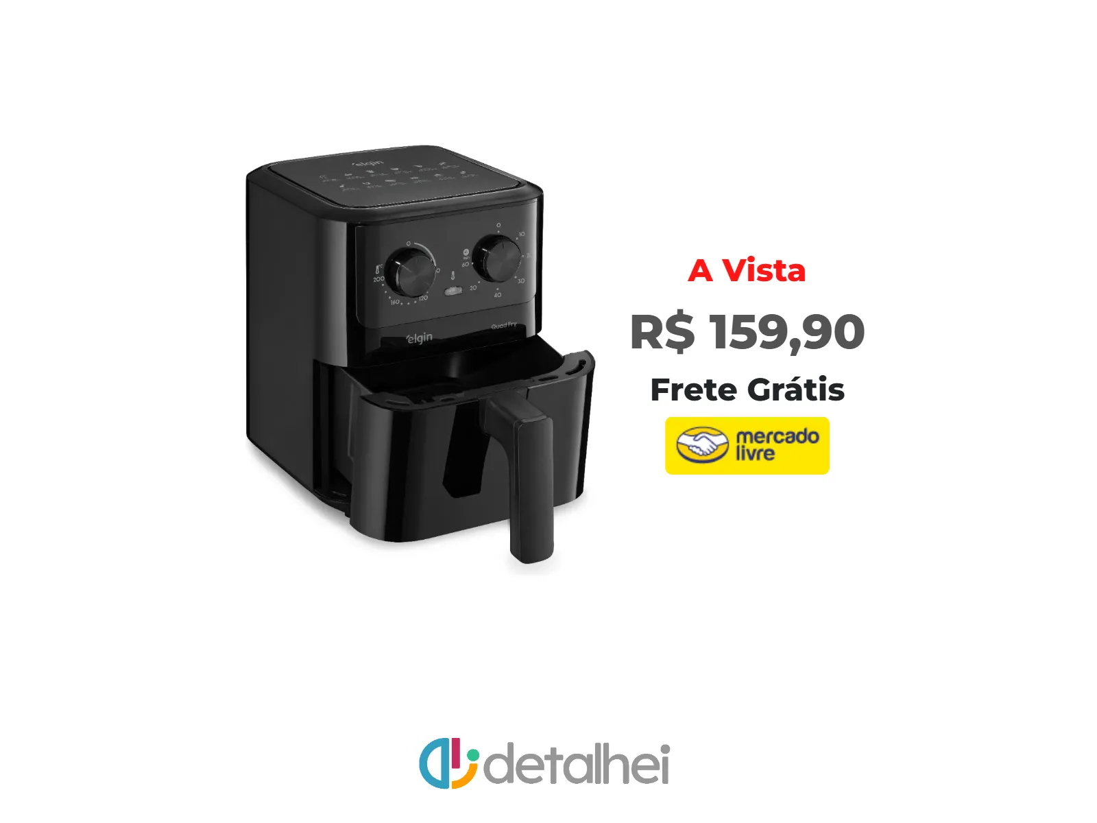 Foto do produto ❗Fritadeira Elétrica Air Fryer Quad Fry Elgin 4,2 L, 1400w Preto<br/>#Mercado Livre: <a href="https://harpy.me/DXiqOvGZ_Ntw" target="_blank" rel="nofollow">https://harpy.me/DXiqOvGZ_Ntw</a>
