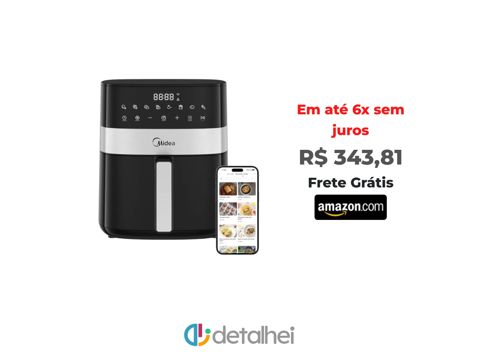 Foto do produto ❗Fritadeira 6L SMART CHEF PLUS MIDEA 220V/60Hz<br/>#Amazon: <a href="https://harpy.me/uIWWuz8Ecnyn" target="_blank" rel="nofollow">https://harpy.me/uIWWuz8Ecnyn</a>