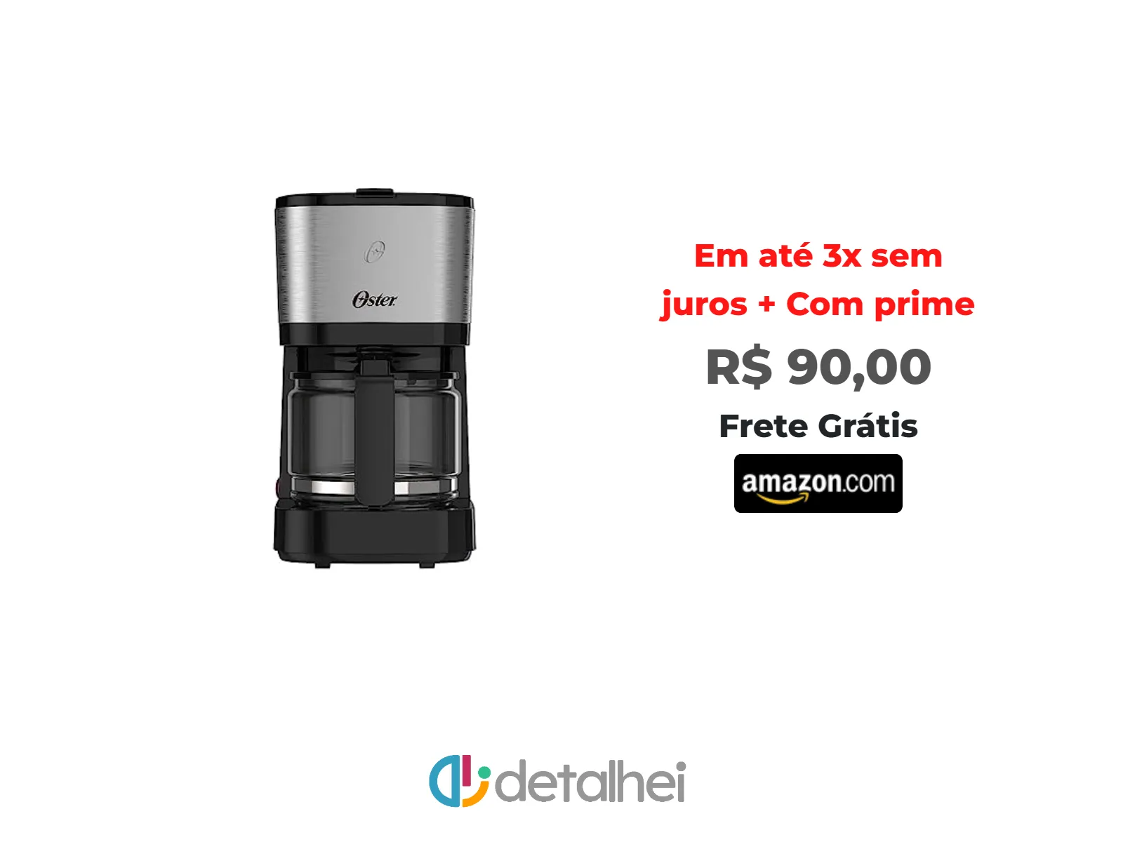 Foto do produto ❗Oster Cafeteira Oster Inox Compacta 0,75L, OCAF300, 220V<br/>#Amazon: <a href="https://harpy.me/qKNdu4c8KdAK" target="_blank" rel="nofollow">https://harpy.me/qKNdu4c8KdAK</a>