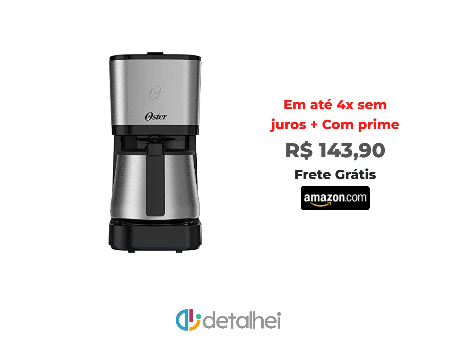 Foto do produto ❗Oster Cafeteira Oster com Jarra Inox 1,2L, OCAF650, 127V<br/>#Amazon: <a href="https://harpy.me/bfoO6WpUVqB_" target="_blank" rel="nofollow">https://harpy.me/bfoO6WpUVqB_</a>