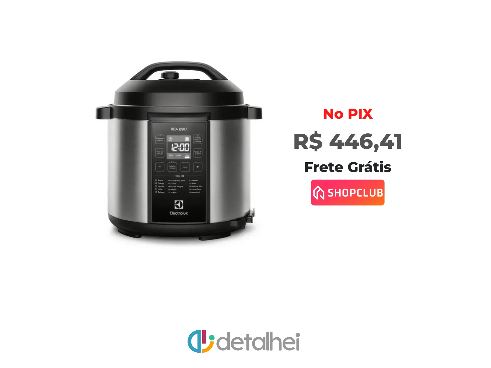 Foto do produto ❗Panela de Pressão Elétrica Electrolux por Rita Lobo 6L Preta Experience Digital (PCC20) - 127V<br/>#Shopclub: <a href="https://harpy.me/Q39Q8mDCb8TI" target="_blank" rel="nofollow">https://harpy.me/Q39Q8mDCb8TI</a>