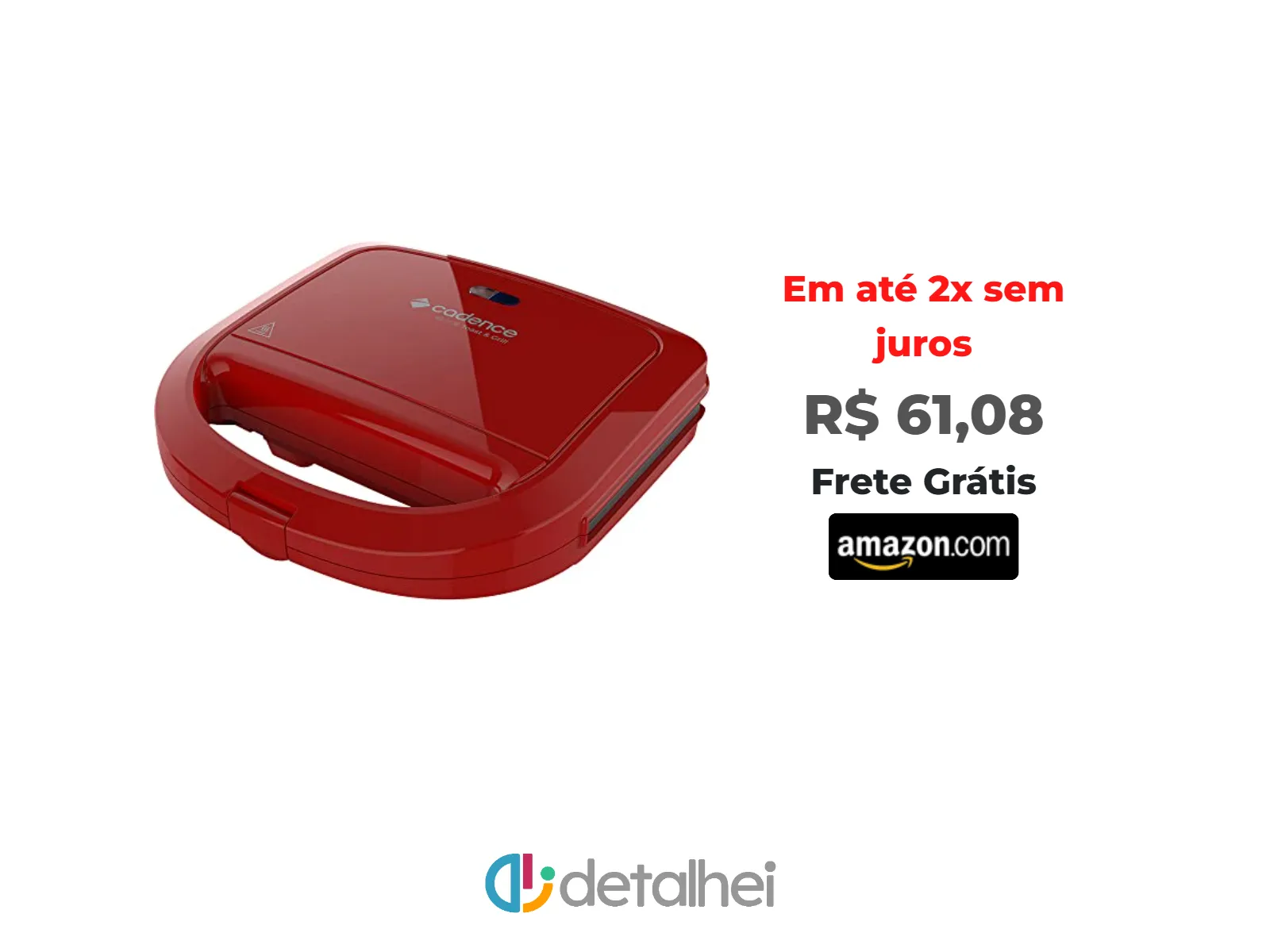 Foto do produto ❗Sanduicheira Minigrill Cadence Colors Vermelha 127V - SAN261<br/>#Amazon: <a href="https://harpy.me/suHzVwSK8eSZ" target="_blank" rel="nofollow">https://harpy.me/suHzVwSK8eSZ</a>