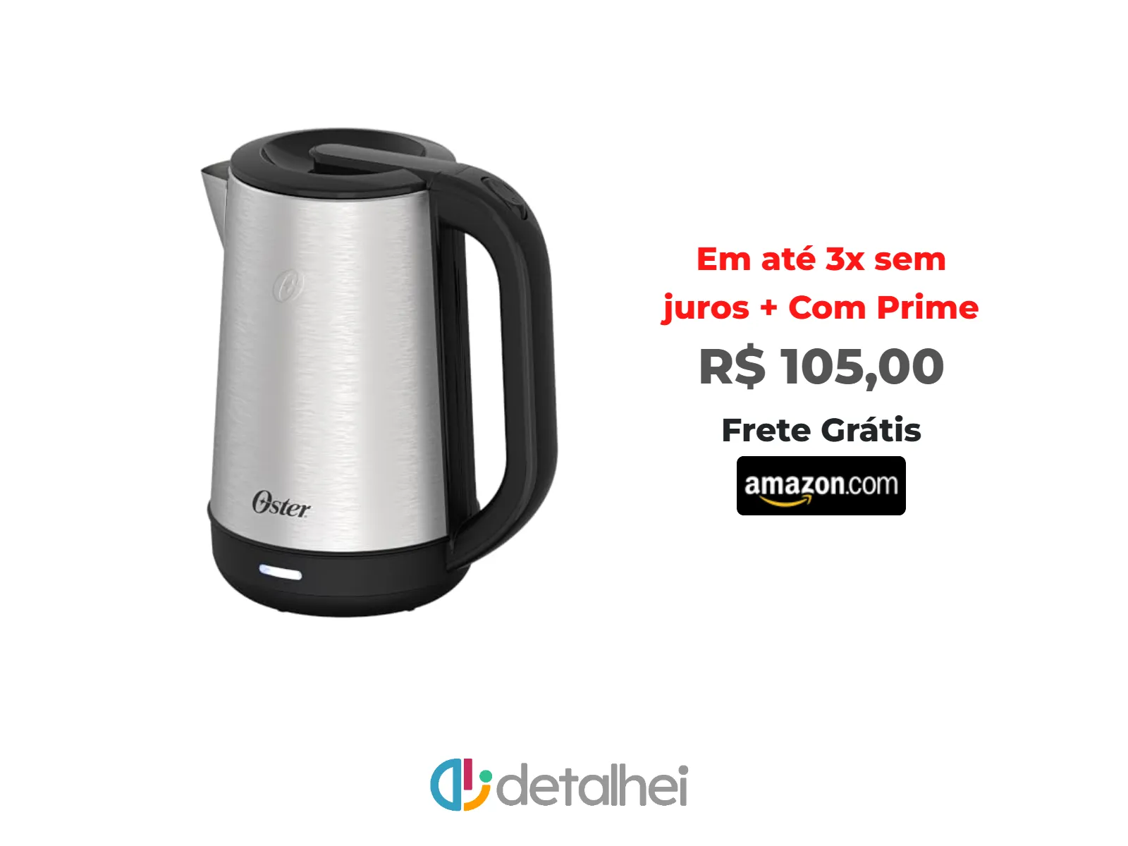 Foto do produto ❗Chaleira Elétrica Oster Inox 2L Ultra - 220V<br/>#Amazon: <a href="https://harpy.me/Y0F1HWGCRY4e" target="_blank" rel="nofollow">https://harpy.me/Y0F1HWGCRY4e</a>