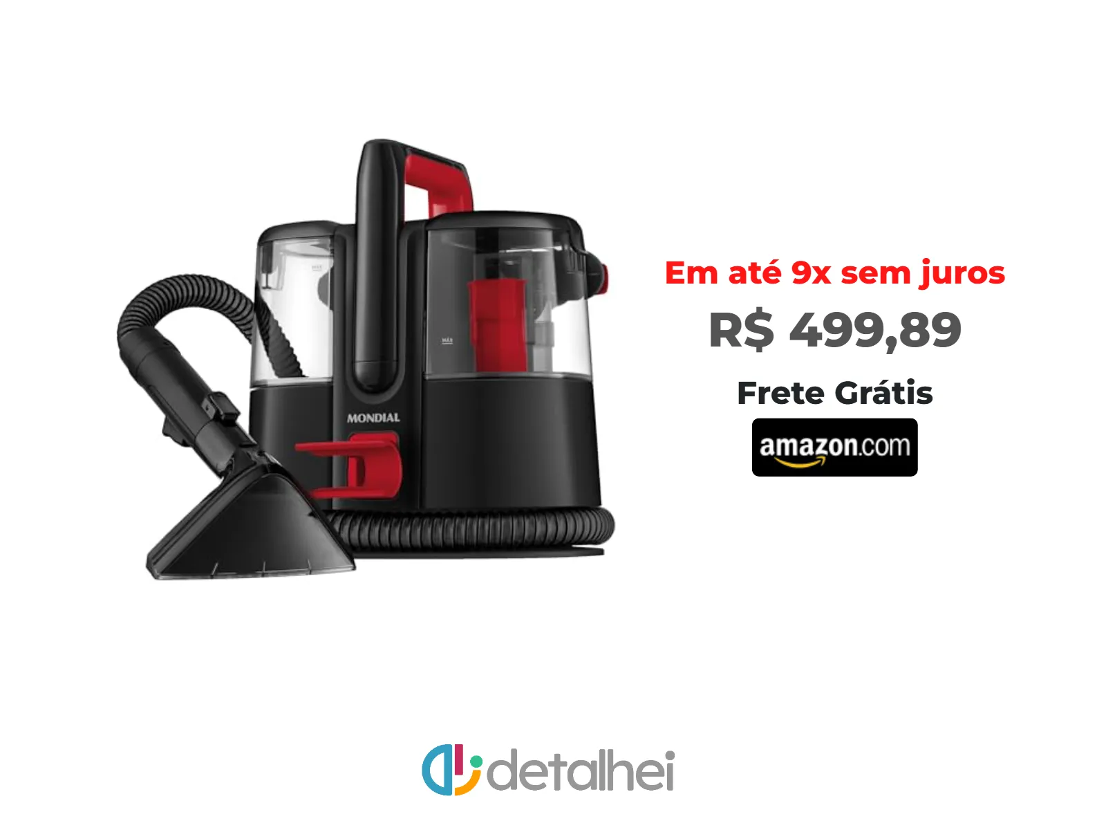 Foto do produto ❗MONDIAL Extratora e Higienizadora Portátil Deep Cleaner I, Preto/Vermelho, 1650W, 110V - EXP-01-R<br/>#Amazon: <a href="https://harpy.me/m_iA9kQDRNUv" target="_blank" rel="nofollow">https://harpy.me/m_iA9kQDRNUv</a>