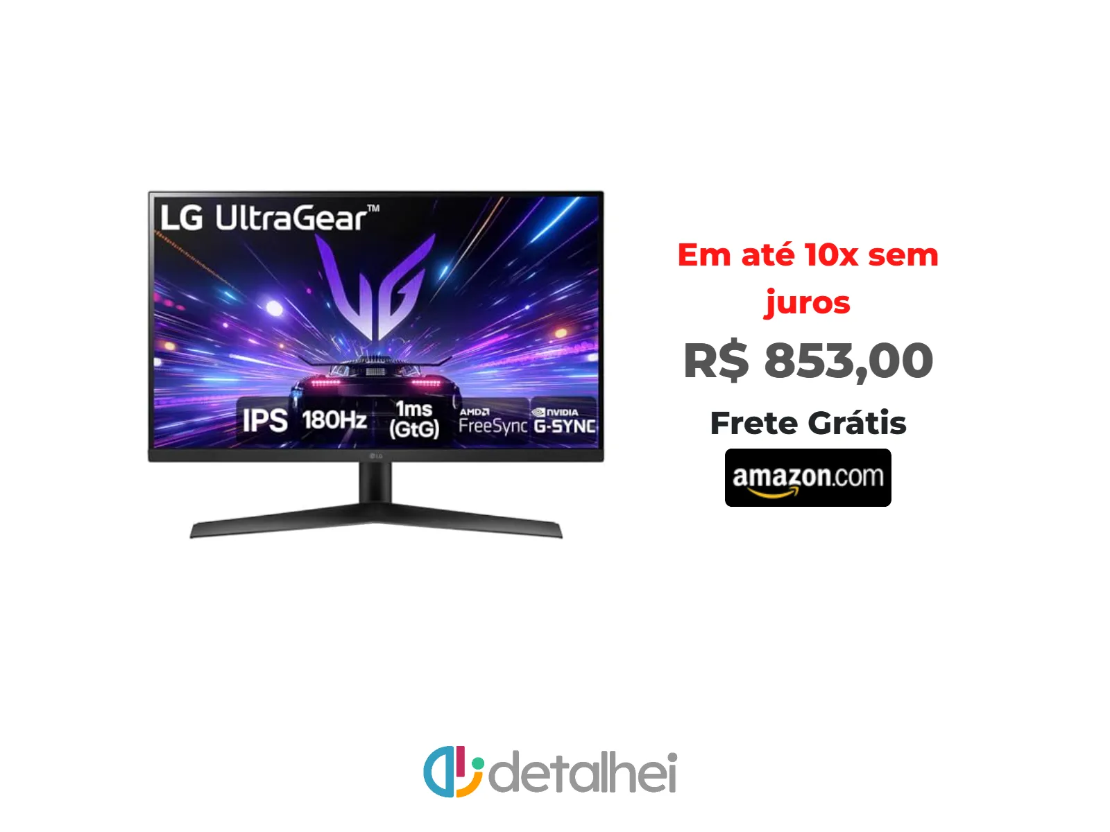 Foto do produto ❗Monitor Gamer LG UltraGear 27” 27GS60F-B IPS Full HD 180Hz 1ms (GtG) NVIDIA® G-SYNC® AMD FreeSync™ HDR10 sRGB 99% HDMI DisplayPort<br/>#Amazon: <a href="https://harpy.me/5W9rEqZCcZwD" target="_blank" rel="nofollow">https://harpy.me/5W9rEqZCcZwD</a>