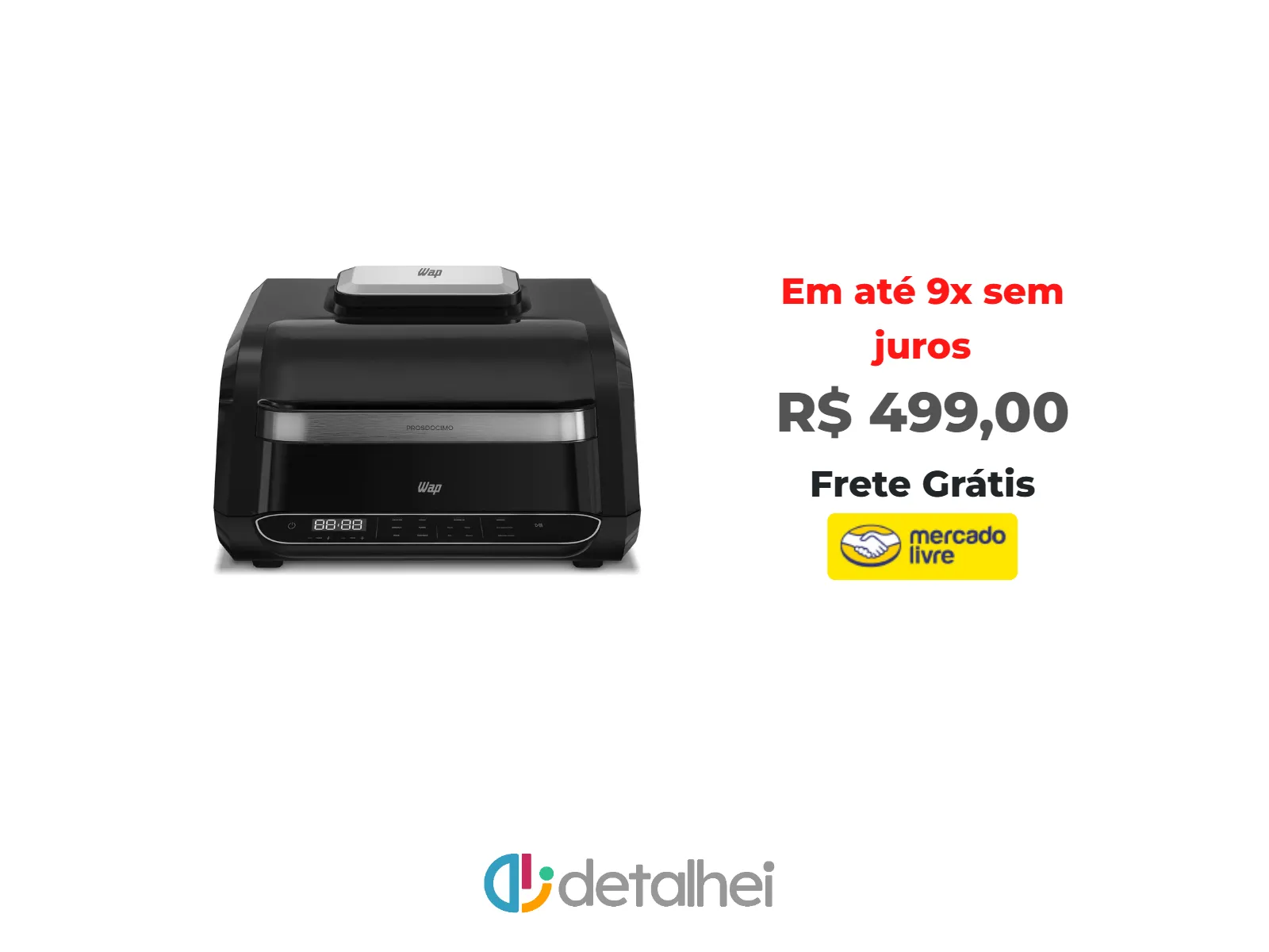 Foto do produto ❗Fritadeira Elétrica Air Fryer 8 em 1 Barbecue Heat Digital Wc Ab1030 6,6 Litros Wap<br/>#Mercado Livre: <a href="https://harpy.me/ACIHsqymynzq" target="_blank" rel="nofollow">https://harpy.me/ACIHsqymynzq</a>