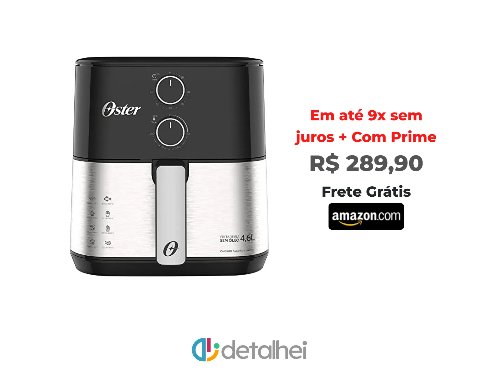 Foto do produto ❗Oster OFRT520 - Fritadeira Sem Óleo, 220V<br/>#Amazon: <a href="https://harpy.me/SCt_UYEIAhdm" target="_blank" rel="nofollow">https://harpy.me/SCt_UYEIAhdm</a>