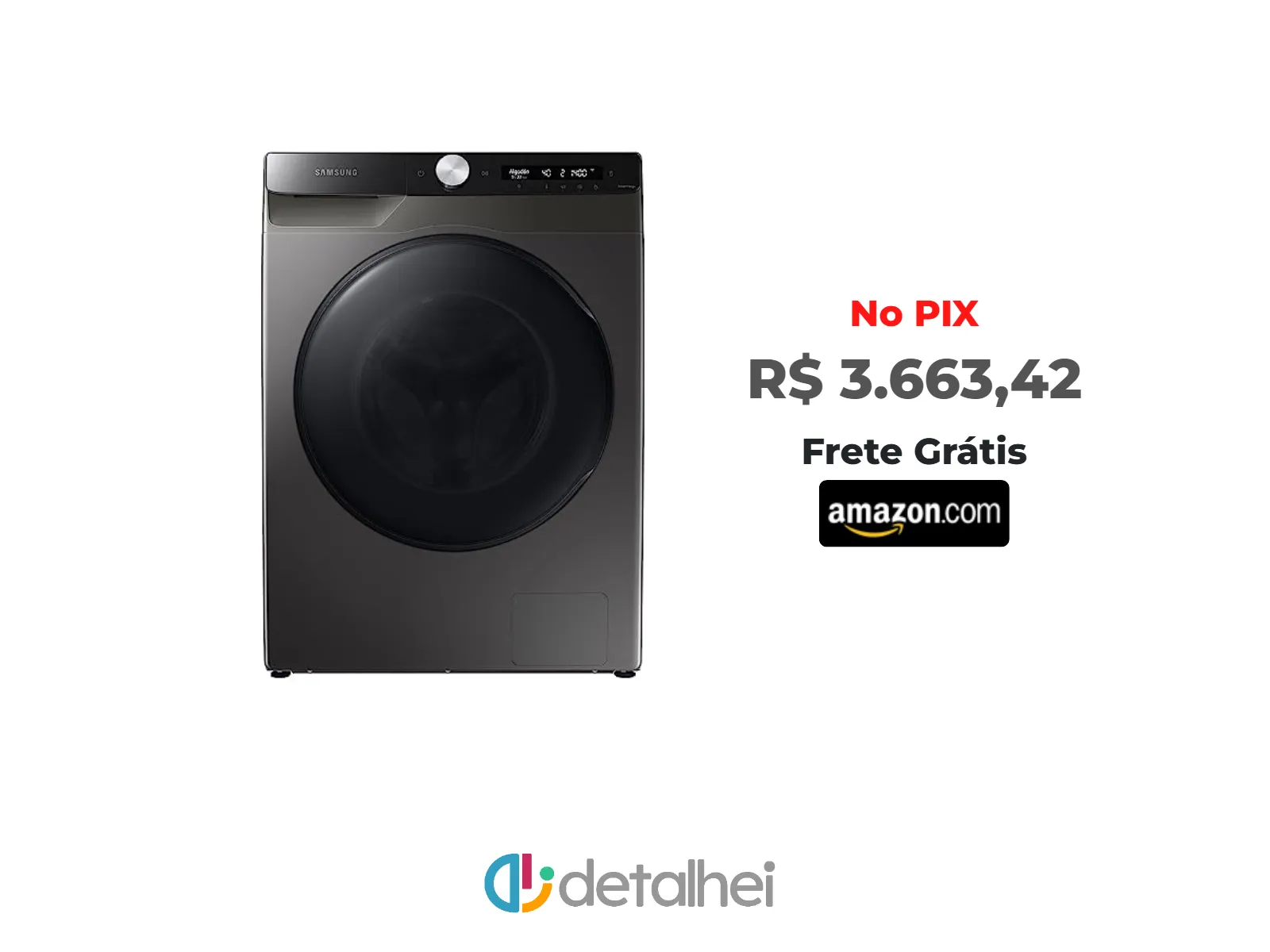 Foto do produto ❗Lava &amp; Seca 11 Kg Samsung SmartThings Inox Look com 12 Programas de Lavagem - 110V<br/>#Amazon: <a href="https://harpy.me/udTdXcoPQHqT" target="_blank" rel="nofollow">https://harpy.me/udTdXcoPQHqT</a>