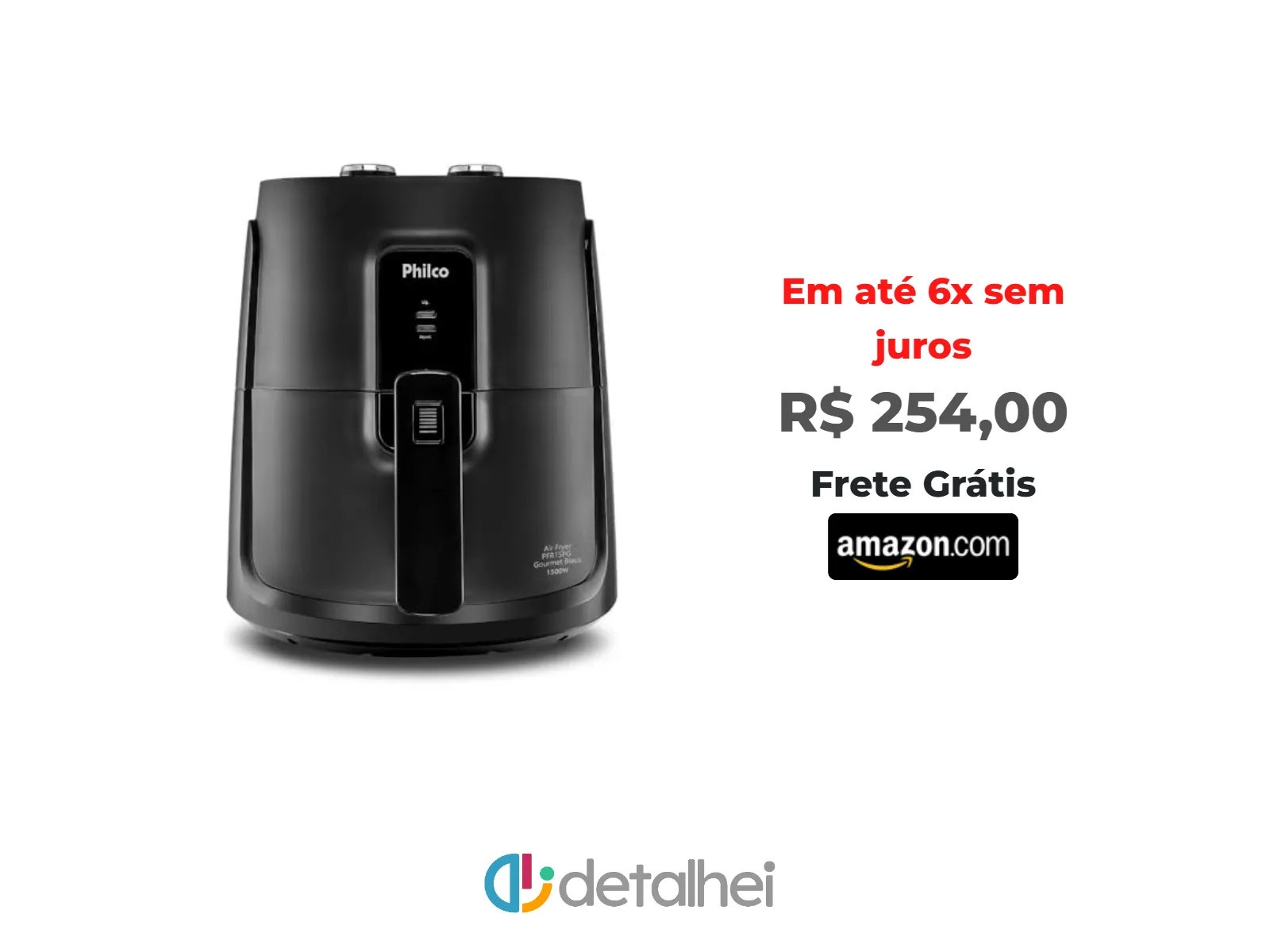 Foto do produto ❗Fritadeira Elétrica sem óleo/Air Fryer Philco PFR15PG Preto 4,3L com Timer<br/>#Amazon: <a href="https://harpy.me/tDpLLvQ120xj" target="_blank" rel="nofollow">https://harpy.me/tDpLLvQ120xj</a>