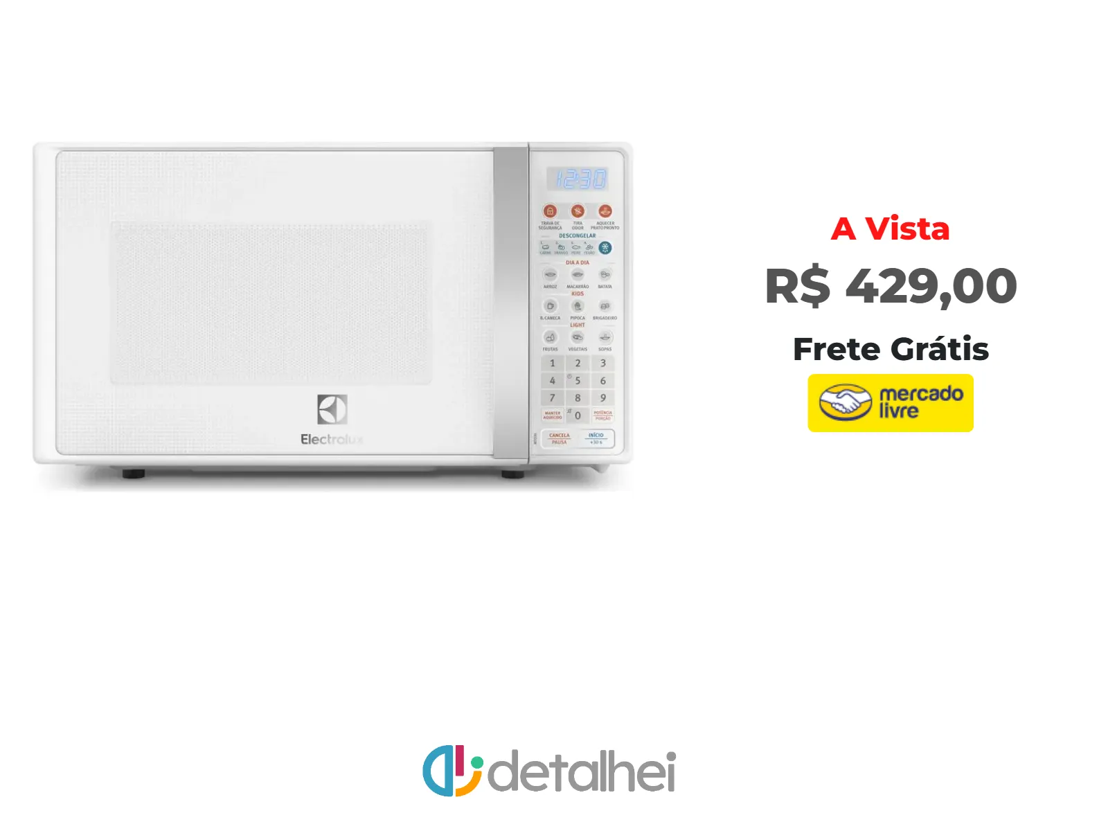 Foto do produto ❗Micro-ondas Electrolux 20L Branco com Função Tira Odor e Descongelar MTO30<br/>#Mercado Livre: <a href="https://harpy.me/SQjA-2KSsMJC" target="_blank" rel="nofollow">https://harpy.me/SQjA-2KSsMJC</a>