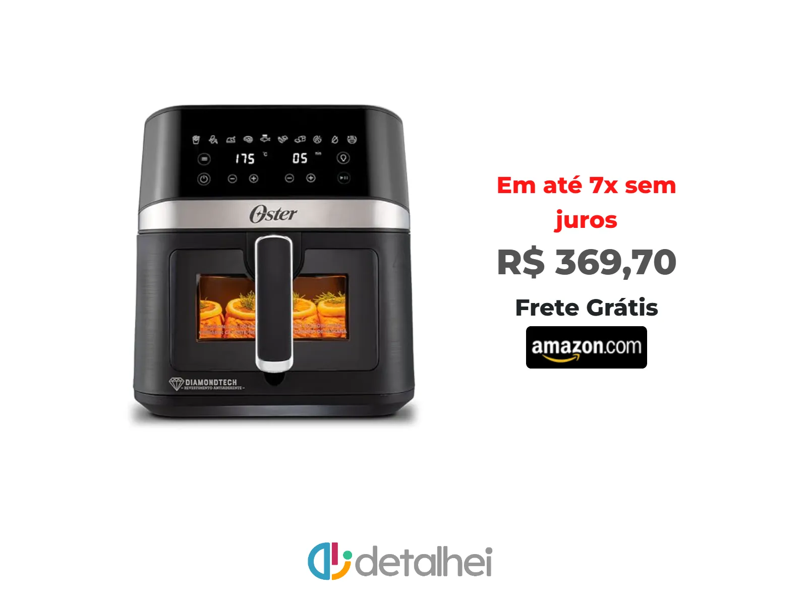 Foto do produto ❗Fritadeira DiamondTech Oster 6L com Visor Transparente - 127V<br/>#Amazon: <a href="https://harpy.me/5xwJJW9zhFmk" target="_blank" rel="nofollow">https://harpy.me/5xwJJW9zhFmk</a>