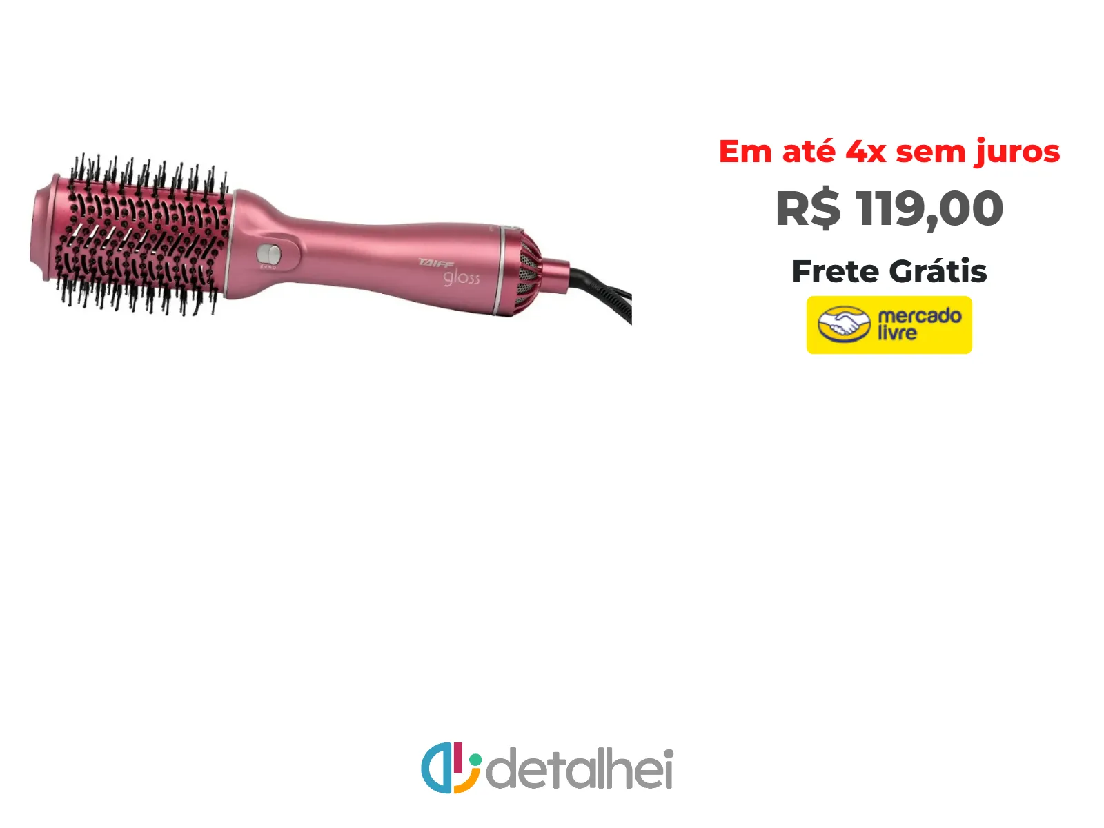 Foto do produto ❗Taiff Escova Secadora Gloss Bivolt Rose<br/>#Mercado Livre: <a href="https://harpy.me/oSyTkGJEBYS3" target="_blank" rel="nofollow">https://harpy.me/oSyTkGJEBYS3</a>