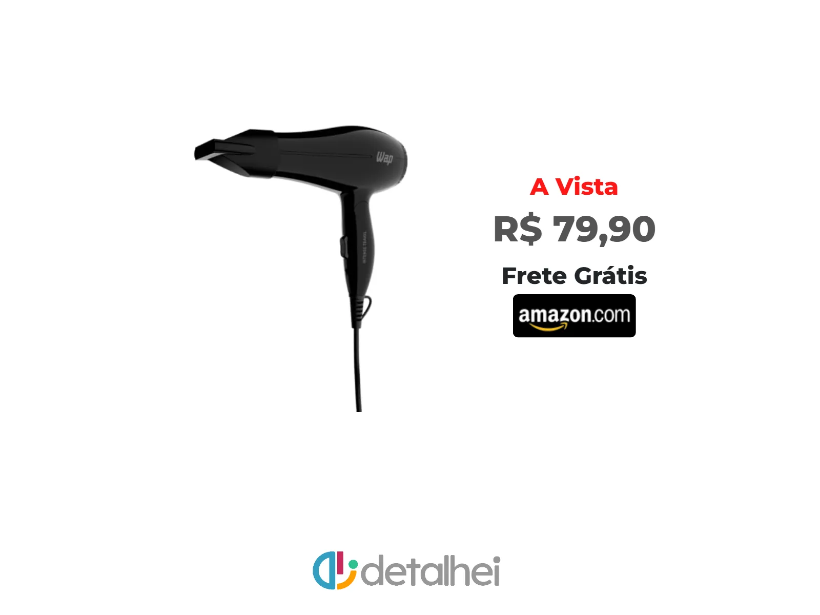 Foto do produto ❗WAP Secador de Cabelo Intense Travel Bivolt Chaveado WS1300 Com Cabo Dobrável e Bic0 Concentrador<br/>#Amazon: <a href="https://harpy.me/dj3XSFWCdjdS" target="_blank" rel="nofollow">https://harpy.me/dj3XSFWCdjdS</a>
