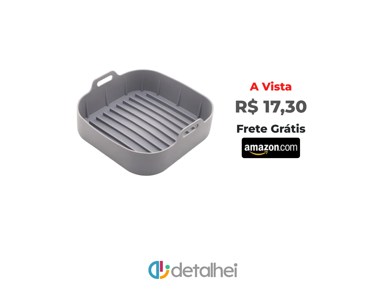 Foto do produto ❗LYOR - Forma Quadrada de Silicone para Air Fryer Cinza 20Cm x 7Cm<br/>#Amazon: <a href="https://harpy.me/CC4GVvkRju-2" target="_blank" rel="nofollow">https://harpy.me/CC4GVvkRju-2</a>