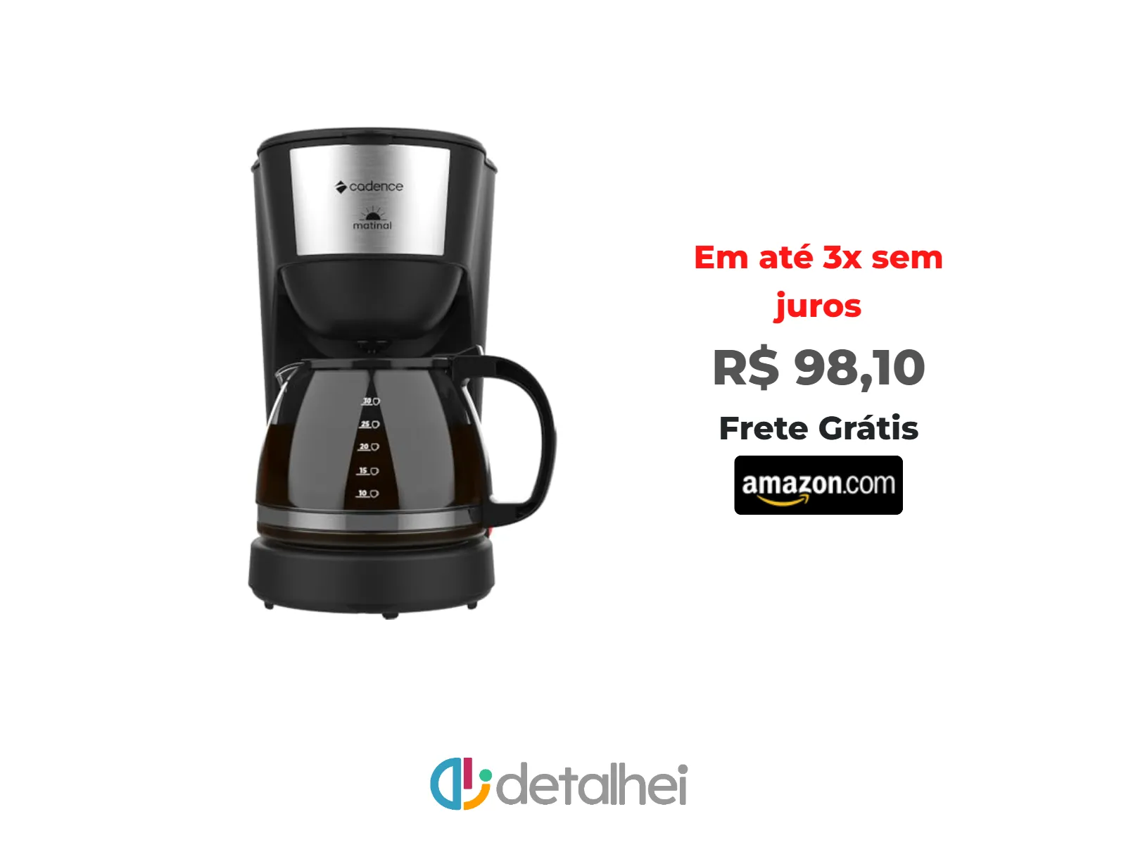 Foto do produto ❗Cafeteira Elétrica Cadence Matinal 1,25L - 220V<br/>#Amazon: <a href="https://harpy.me/C2tvHIaRaDpX" target="_blank" rel="nofollow">https://harpy.me/C2tvHIaRaDpX</a>