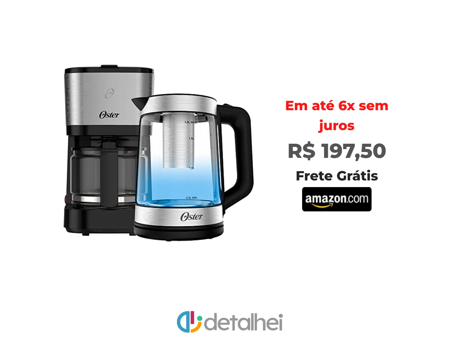 Foto do produto ❗Kit Chaleira Elétrica Oster Tea e Cafeteira Inox Compacta - 220V<br/>#Amazon: <a href="https://harpy.me/5vNJnxfCrJy7" target="_blank" rel="nofollow">https://harpy.me/5vNJnxfCrJy7</a>