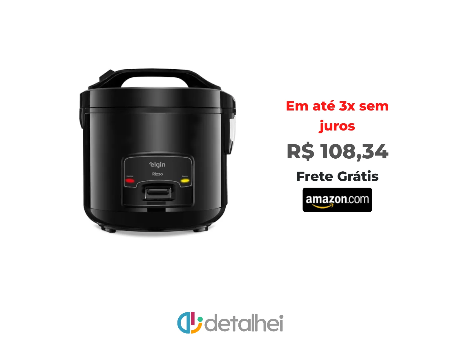 Foto do produto ❗Panela Elétrica de Arroz Rizzo Elgin 5 Xícaras, 400W, 110v<br/>#Amazon: <a href="https://harpy.me/CqmowJhkAKYq" target="_blank" rel="nofollow">https://harpy.me/CqmowJhkAKYq</a>