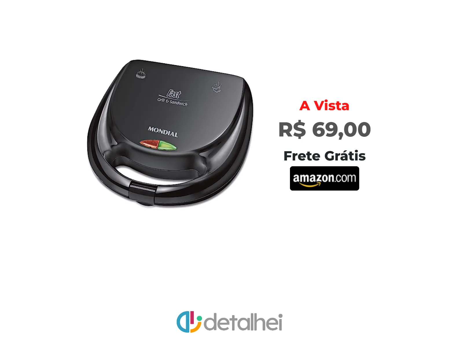 Foto do produto ❗MONDIAL Sanduicheira Fast Grill &amp; Sandwich, Preto, 750W, 220V - S-12<br/>#Amazon: <a href="https://harpy.me/T_AWTu9F_akd" target="_blank" rel="nofollow">https://harpy.me/T_AWTu9F_akd</a>