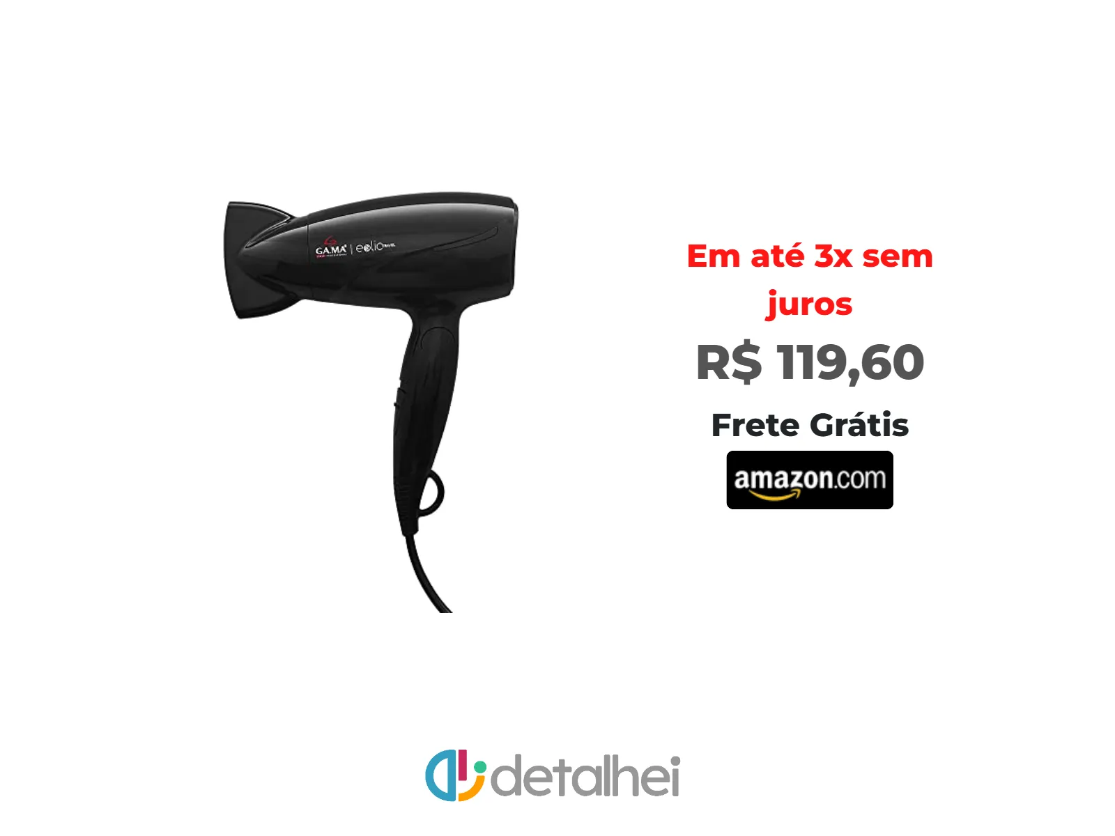 Foto do produto ❗GA.MA ITALY Secador de Cabelo Eolic Travel Bivolt<br/>#Amazon: <a href="https://harpy.me/_3RQUjlm6VgH" target="_blank" rel="nofollow">https://harpy.me/_3RQUjlm6VgH</a>