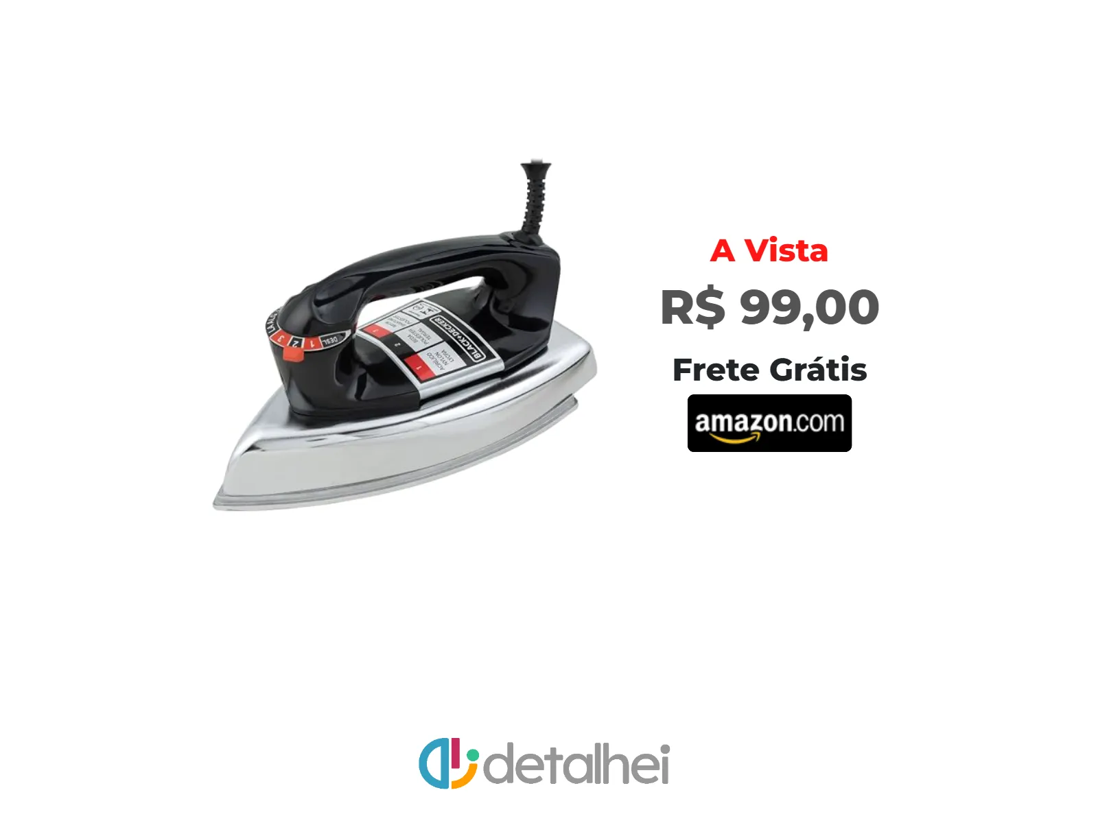 Foto do produto ❗BLACK+DECKER Ferro de Passar Roupa a Seco, Metálico Preto, Modelo VFA1110XM6, 220V<br/>#Amazon: <a href="https://harpy.me/J4d9SVHieTZJ" target="_blank" rel="nofollow">https://harpy.me/J4d9SVHieTZJ</a>