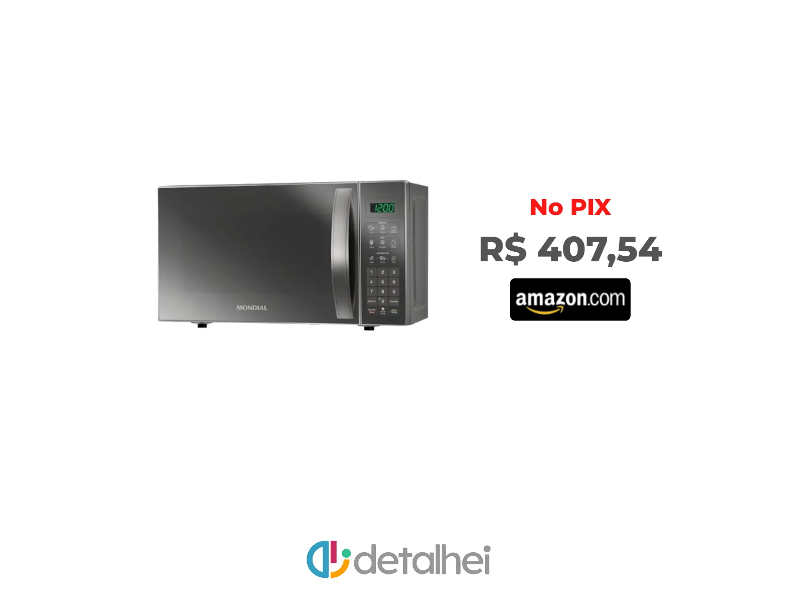 Foto do produto ❗MONDIAL Micro-Ondas, Cinza/Espelhado, 1200W, 220V - MO-01-21-E<br/>#Amazon: <a href="https://harpy.me/l-yHA0rvAMCa" target="_blank" rel="nofollow">https://harpy.me/l-yHA0rvAMCa</a>