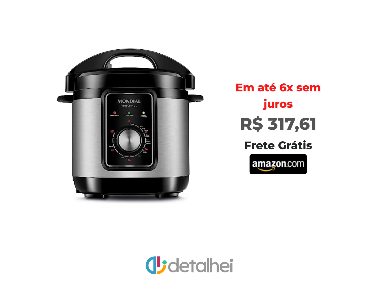 Foto do produto ❗MONDIAL Panela de Pressão Elétrica Pratic Cook 3L, 220V, Preto, 700W - PE-47-3L-I<br/>#Amazon: <a href="https://harpy.me/AhQhCprUxbD6" target="_blank" rel="nofollow">https://harpy.me/AhQhCprUxbD6</a>