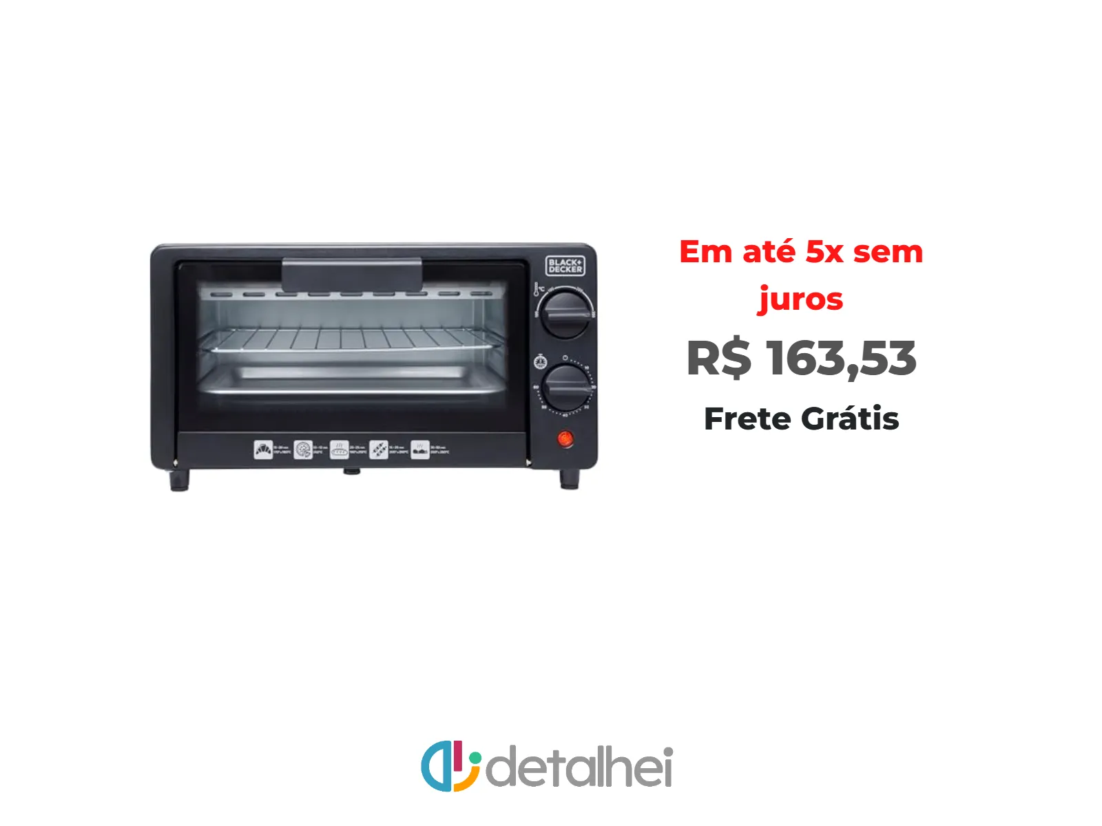 Foto do produto ❗BLACK+DECKER Forno Elétrico, 9 Litros, Temperatura Até 250°C, Potência 800W, FT9N, 110V<br/>#Amazon: <a href="https://harpy.me/DfORk74nqSeK" target="_blank" rel="nofollow">https://harpy.me/DfORk74nqSeK</a>