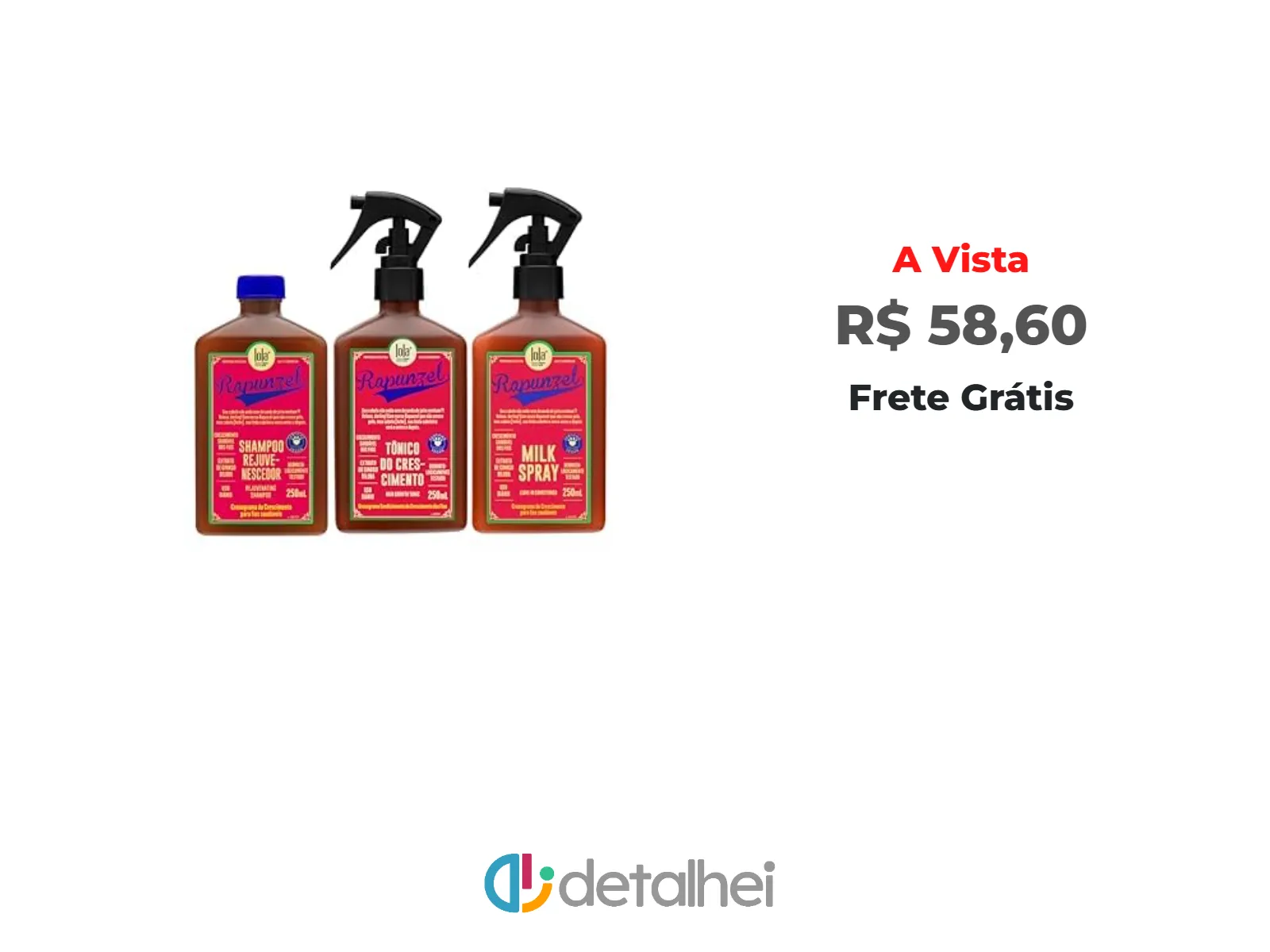 Foto do produto ❗Kit Rapunzel (Shampoo + Tônico + Milk Spray) - Lola From Rio<br/>#Amazon: <a href="https://harpy.me/bh36pNrFnyEv" target="_blank" rel="nofollow">https://harpy.me/bh36pNrFnyEv</a>