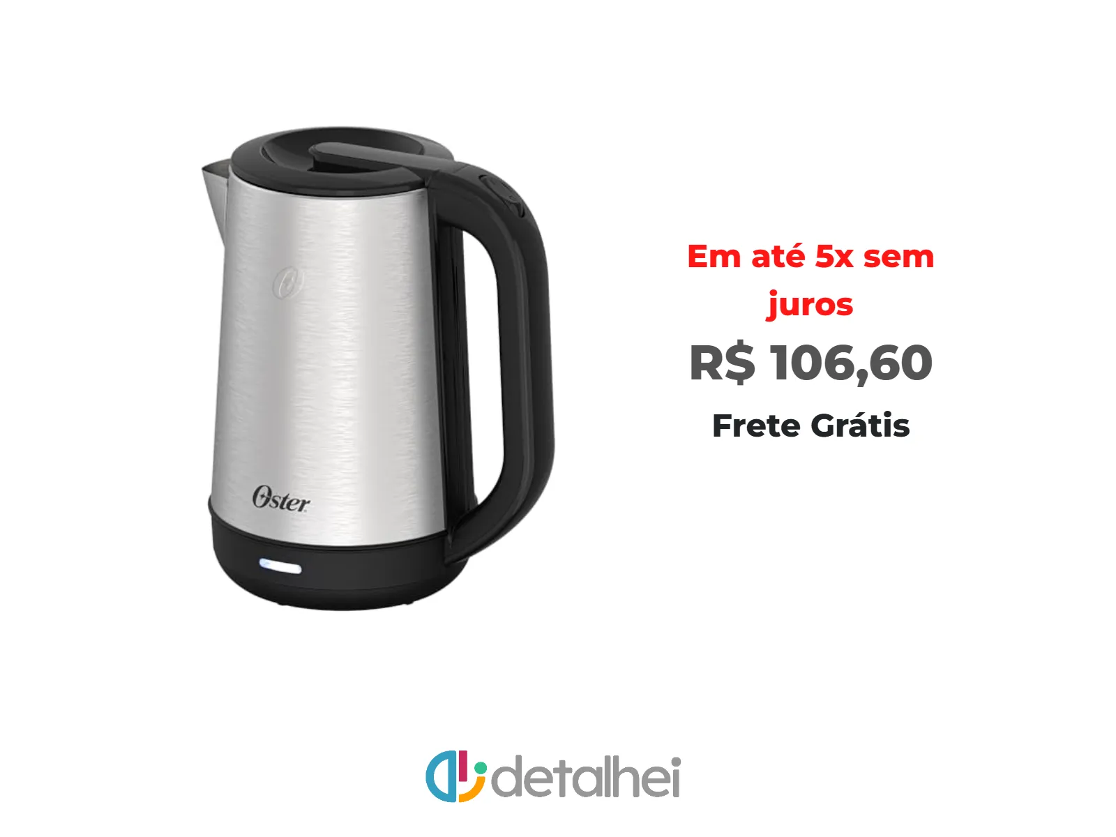 Foto do produto ❗Chaleira Elétrica Oster Inox 2L Ultra - 220V<br/>#Amazon: <a href="https://harpy.me/DN6KHIpagRvD" target="_blank" rel="nofollow">https://harpy.me/DN6KHIpagRvD</a>