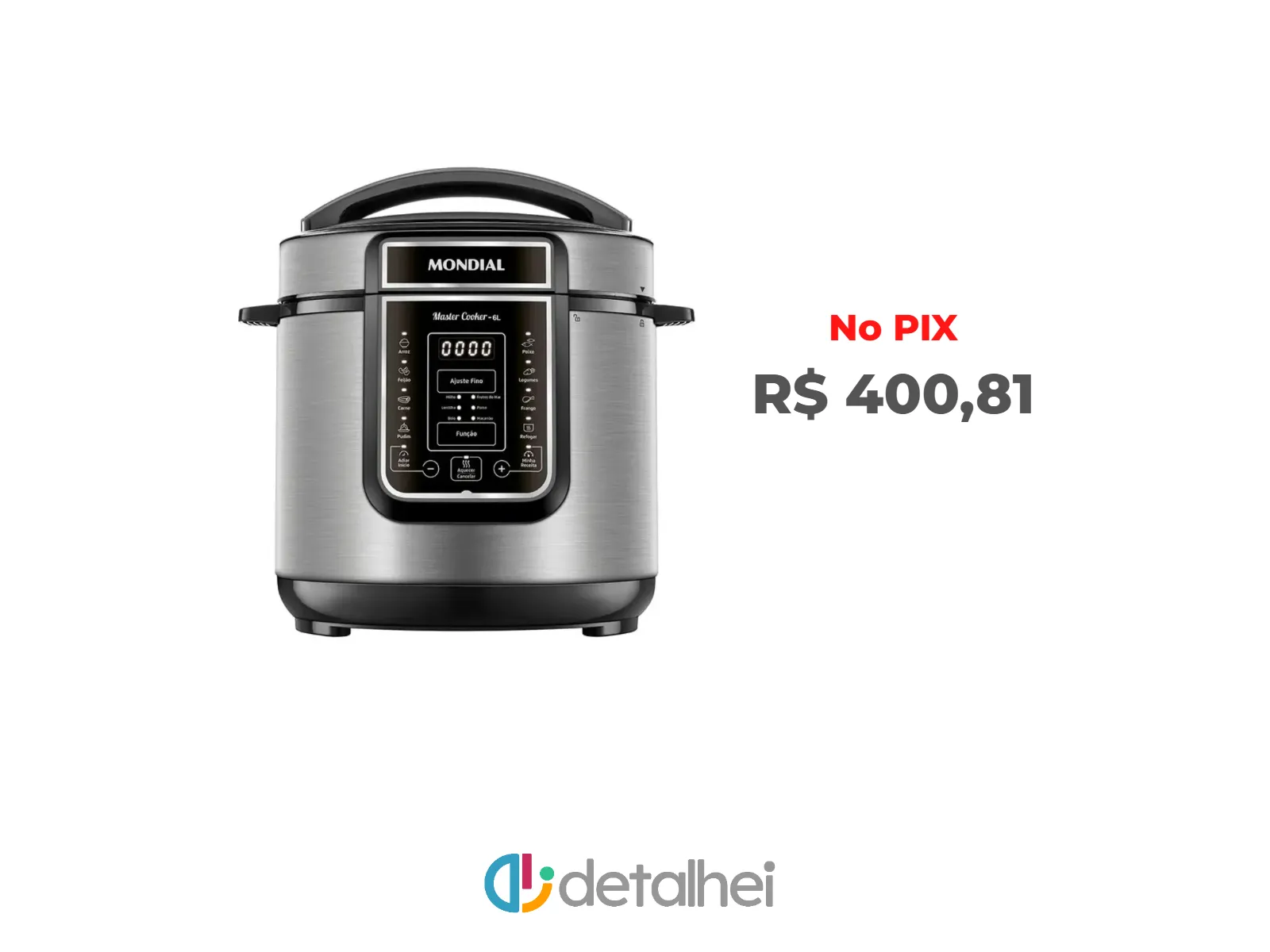 Foto do produto ❗Panela de Pressão MONDIAL Elétrica Digital 6L, Preto/Inox, 1000W, 220V - PE-60-6L-I<br/>#Shopee: <a href="https://harpy.me/YHbqrZWjIKi9" target="_blank" rel="nofollow">https://harpy.me/YHbqrZWjIKi9</a>