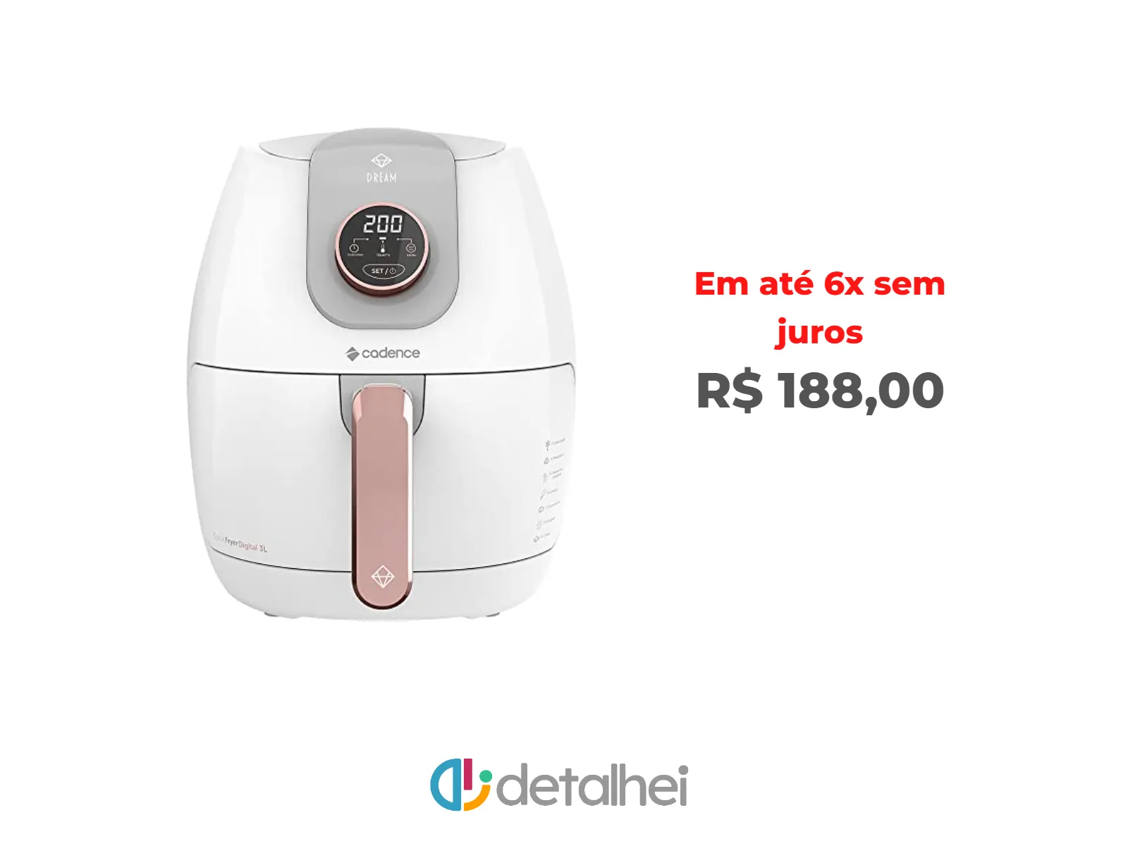 Foto do produto ❗Fritadeira Sem Óleo 3L Cadence Dream Rosé Gold - 220V<br/>#Amazon: <a href="https://harpy.me/NbY8IqjpQZOA" target="_blank" rel="nofollow">https://harpy.me/NbY8IqjpQZOA</a>