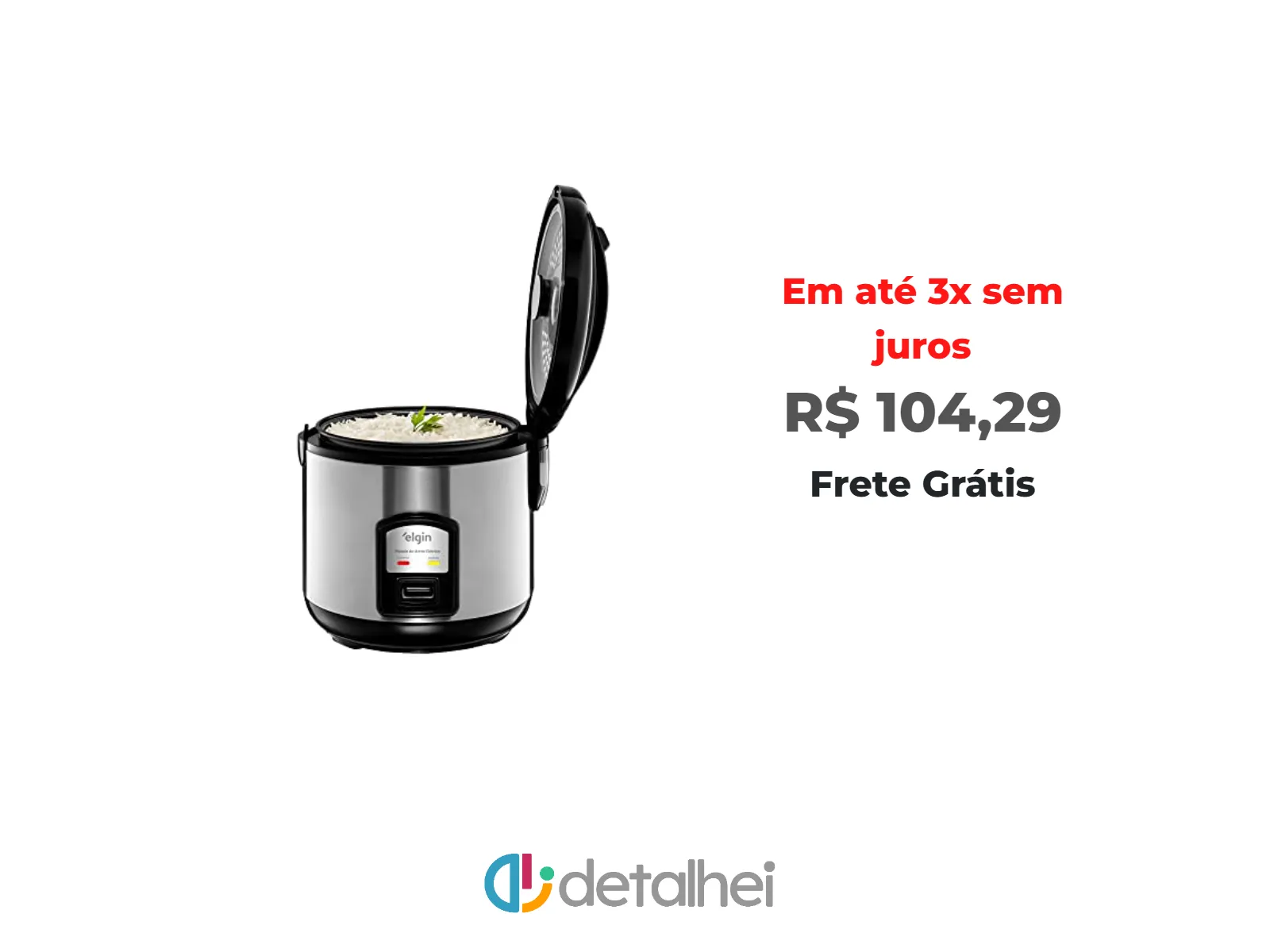 Foto do produto ❗Panela de Arroz Elétrica Elgin Capacidade 5 Xícaras 1 Litro 400W 220V<br/>#Amazon: <a href="https://harpy.me/OF2vCaN4yKzJ" target="_blank" rel="nofollow">https://harpy.me/OF2vCaN4yKzJ</a>