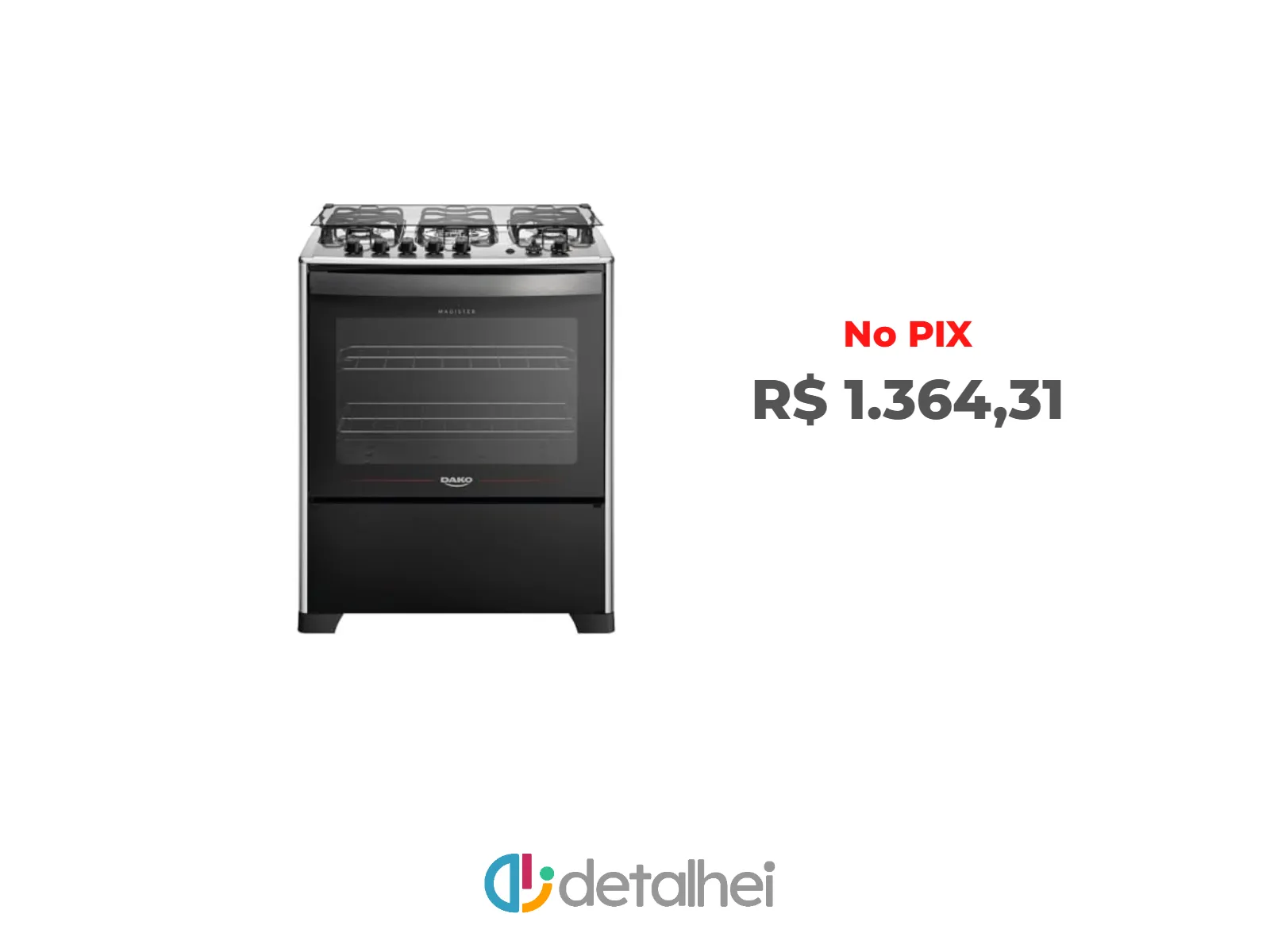 Foto do produto ❗Fogão 5 Bocas Dako Magister Grill Preto com Mesa Inox Bivolt<br/>#Amazon: <a href="https://harpy.me/Z6GfQSAsUnDJ" target="_blank" rel="nofollow">https://harpy.me/Z6GfQSAsUnDJ</a>