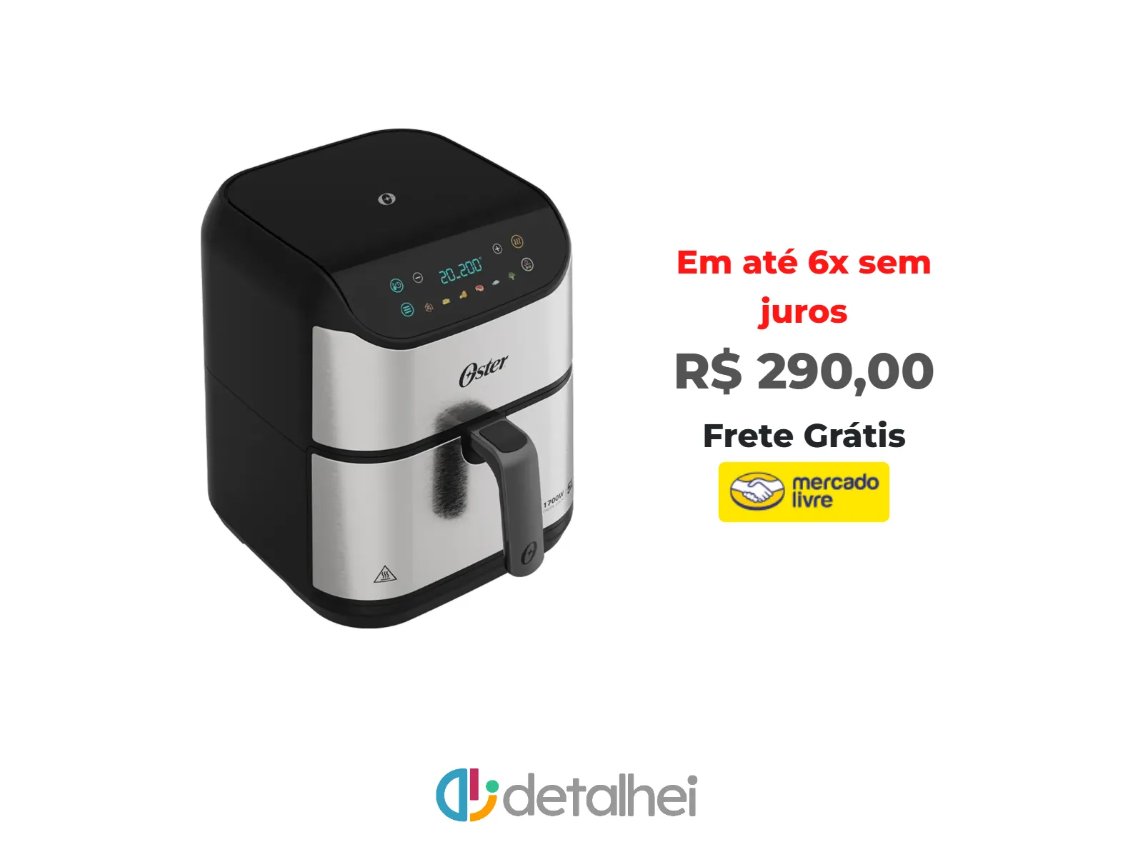 Foto do produto ❗Fritadeira Digital Inox Oster 5l Com Painel Touch<br/>#Mercado Livre: <a href="https://harpy.me/5LXKzgweTAHt" target="_blank" rel="nofollow">https://harpy.me/5LXKzgweTAHt</a>