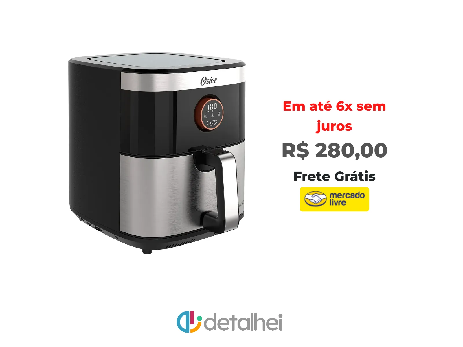 Foto do produto ❗Fritadeira Air Fryer Sem Óleo Ofrt660 Preta/inox Oster 4,8l Cor Preto<br/>#Mercado Livre: <a href="https://harpy.me/b1rF_mRbjmQZ" target="_blank" rel="nofollow">https://harpy.me/b1rF_mRbjmQZ</a>