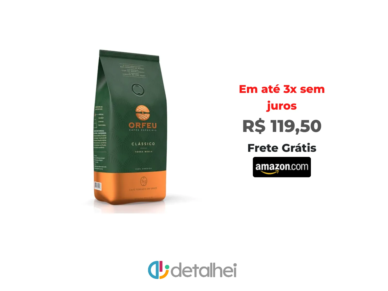Foto do produto ❗Orfeu Café Clássico em Grãos, 100% Arabica, Torra Média, 1kg<br/>#Amazon: <a href="https://harpy.me/rNK4r7wOVewA" target="_blank" rel="nofollow">https://harpy.me/rNK4r7wOVewA</a>