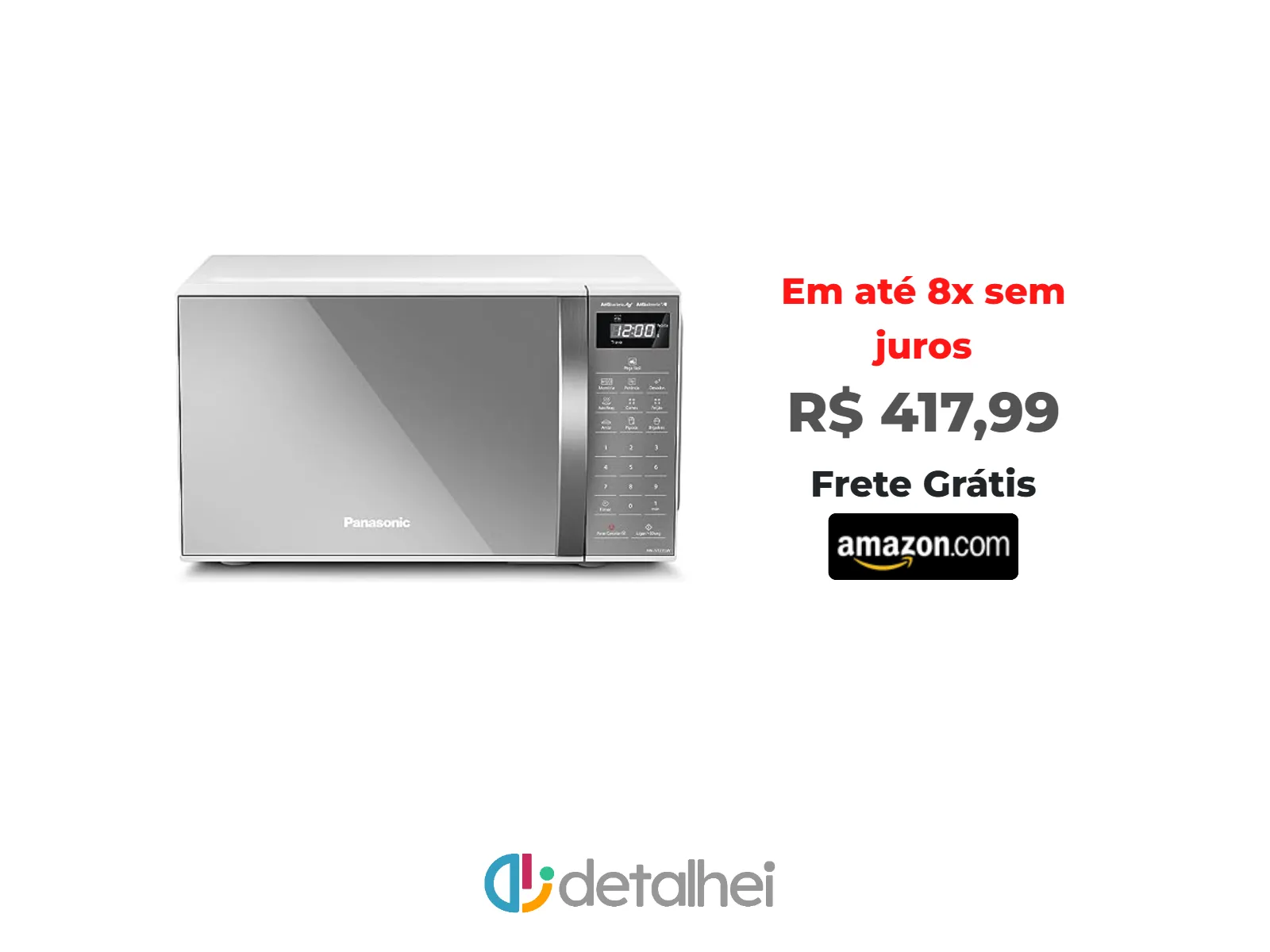 Foto do produto ❗Panasonic Micro-ondas 21L Branco Espelhado 127v NN-ST27LWRU<br/>#Amazon: <a href="https://harpy.me/aw0me5hUztAW" target="_blank" rel="nofollow">https://harpy.me/aw0me5hUztAW</a>
