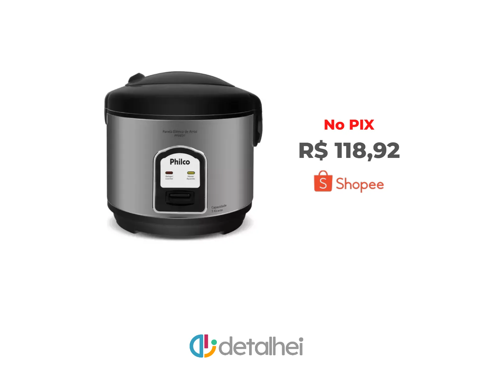 Foto do produto ❗Panela de Arroz Elétrica Philco 5 Xícaras 1,6L PPAE01<br/>#Shopee: <a href="https://harpy.me/A0pXMTedm3Z5" target="_blank" rel="nofollow">https://harpy.me/A0pXMTedm3Z5</a>