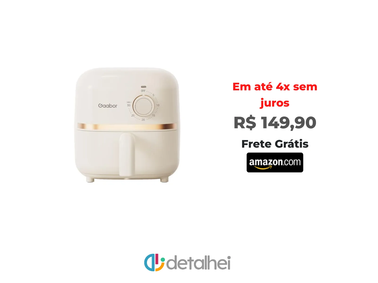 Foto do produto ❗Mini Air Fryer Fritadeira Elétrica Sem Óleo 1.4L Individual 900w 220V - Gaabor<br/>#Amazon: <a href="https://harpy.me/di6135BeQlRZ" target="_blank" rel="nofollow">https://harpy.me/di6135BeQlRZ</a>