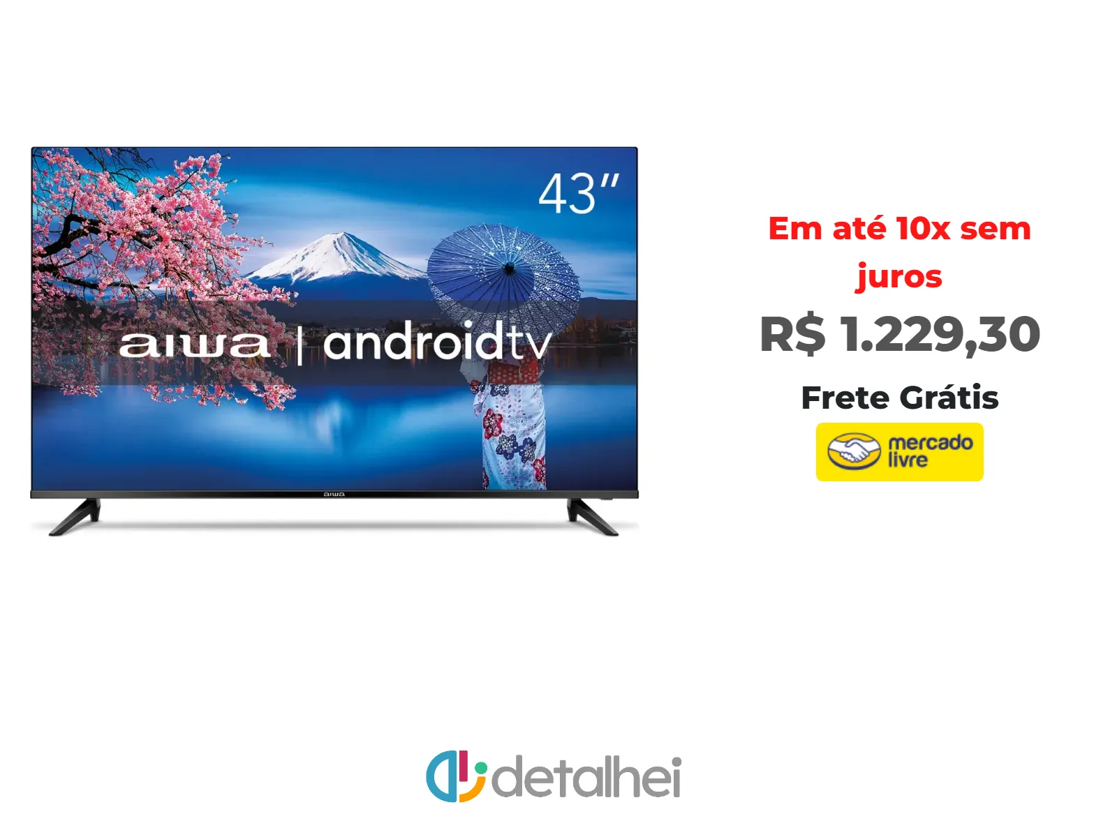 Foto do produto ❗Smart TV AIWA 43” Android Full HD Borda Ultrafina HDR10 Dolby Áudio AWS-TV-43-BL-02-A<br/>#Mercado Livre: <a href="https://harpy.me/BaN5swn29H7R" target="_blank" rel="nofollow">https://harpy.me/BaN5swn29H7R</a>
