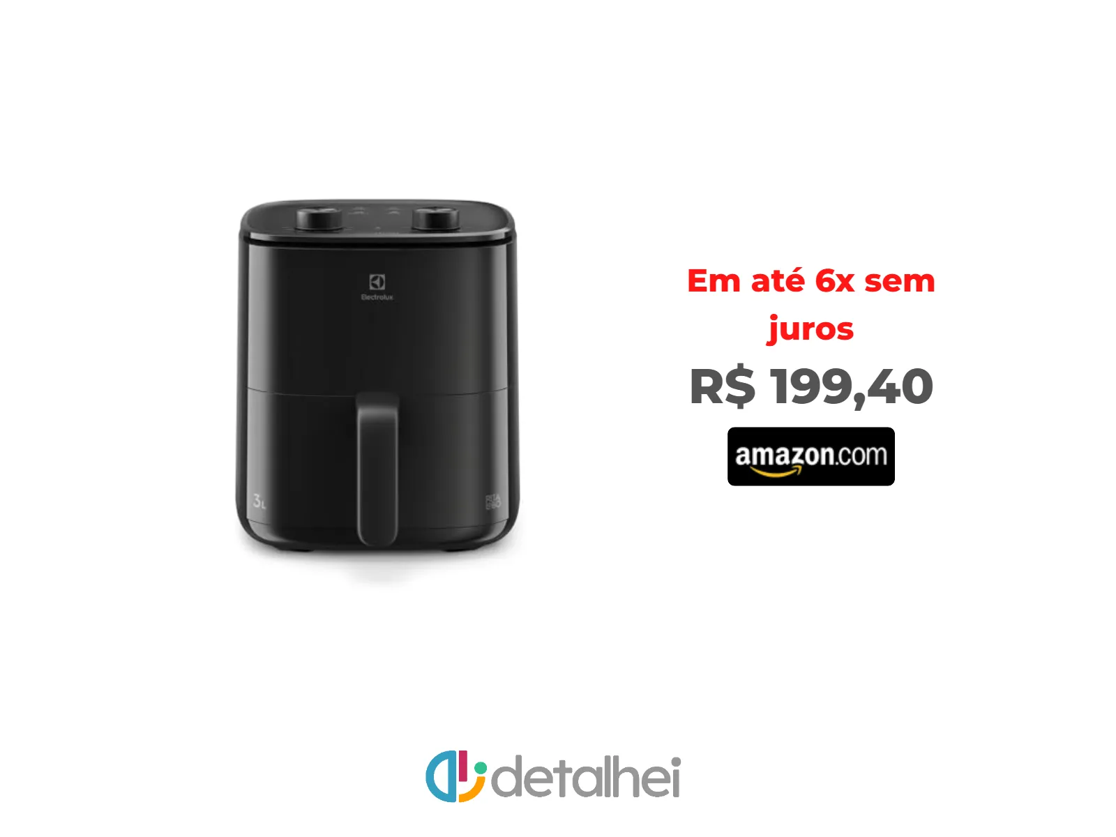 Foto do produto ❗Air Fryer Electrolux por Rita Lobo 3L Preta Efficient c/Desligamento Automático 1200W (EAF05) 220V<br/>#Amazon: <a href="https://harpy.me/hKXsytNEyCdv" target="_blank" rel="nofollow">https://harpy.me/hKXsytNEyCdv</a>