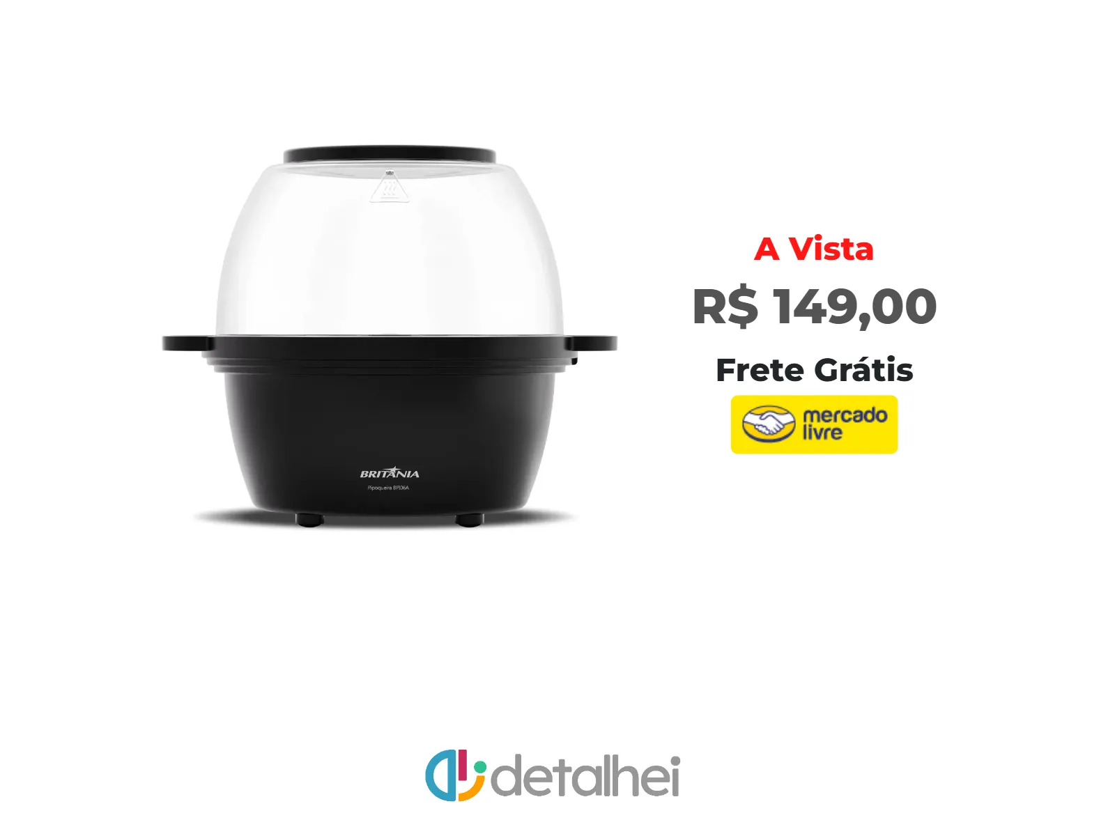 Foto do produto ❗Pipoqueira Britânia com Balde de Pipoca Antiaderente BPI06A<br/>#Mercado Livre: <a href="https://harpy.me/nqjF89dKAj-y" target="_blank" rel="nofollow">https://harpy.me/nqjF89dKAj-y</a>