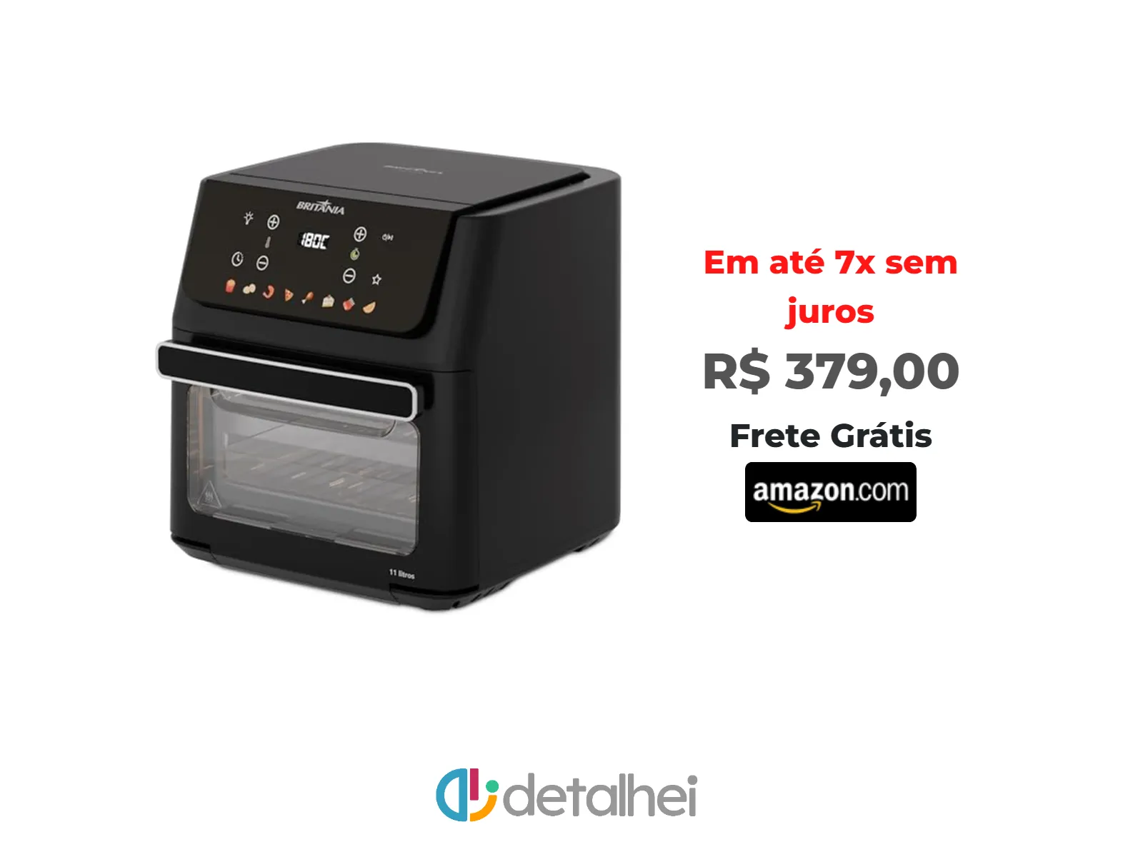 Foto do produto ❗Air Fryer Oven Britânia 11L 8 Funções 1800W BAF11A 127V<br/>#Amazon: <a href="https://harpy.me/FaXwzjfCzosW" target="_blank" rel="nofollow">https://harpy.me/FaXwzjfCzosW</a>