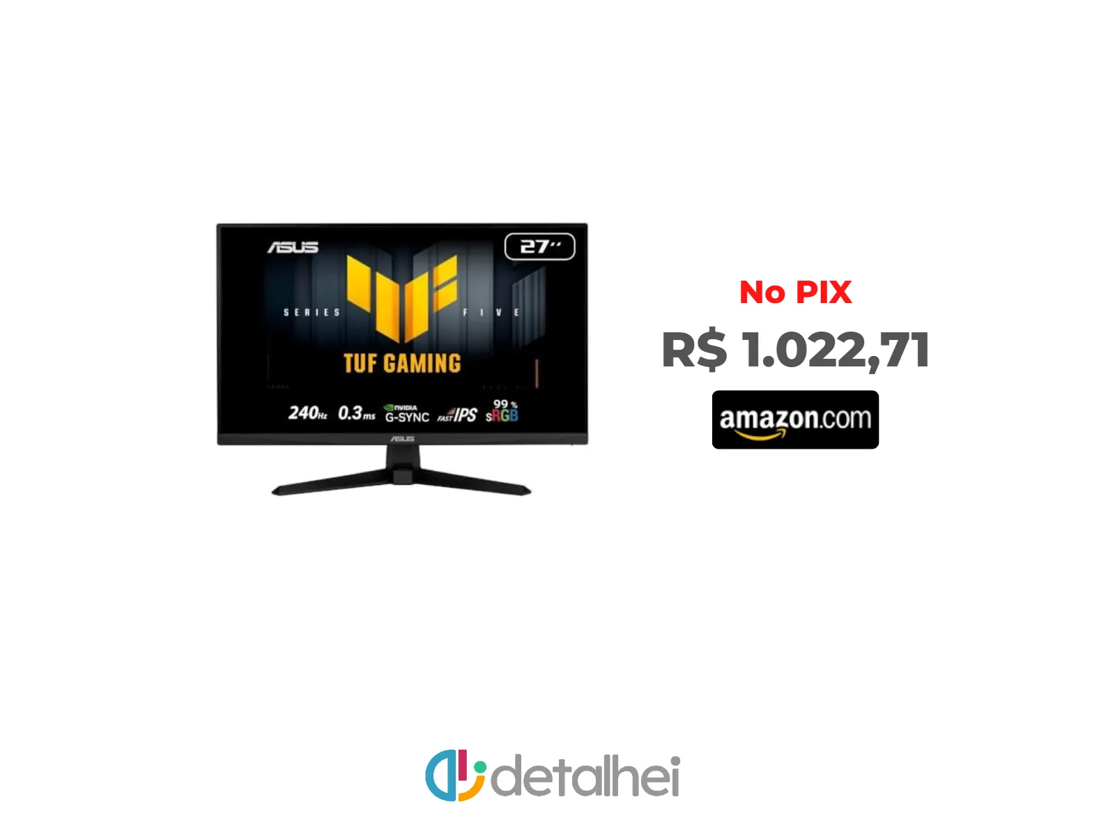 Foto do produto ❗Monitor Gamer Asus Tuf 27", Full HD, 240Hz, Preto - VG279QM5A<br/>#Amazon: <a href="https://harpy.me/1_3Hj0p04OuB" target="_blank" rel="nofollow">https://harpy.me/1_3Hj0p04OuB</a>