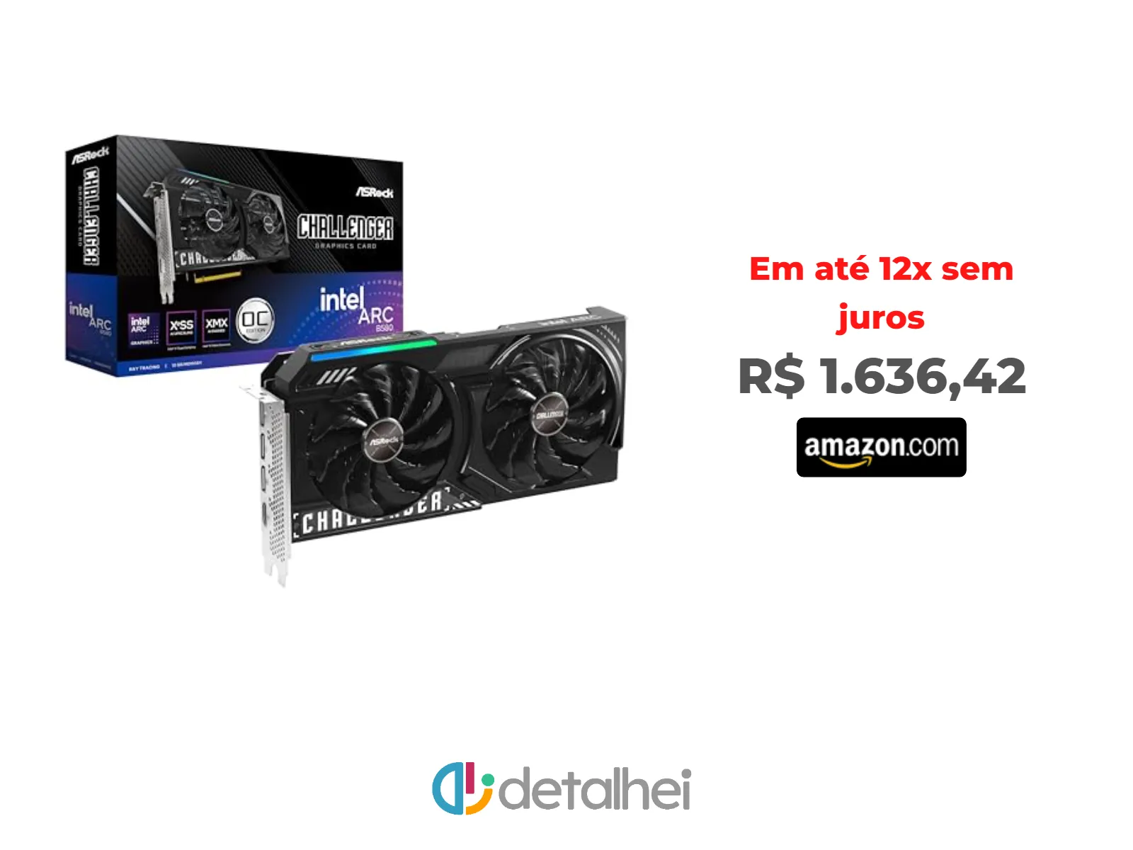 Foto do produto ❗GPU ASROCK INTEL ARC B580 CHALLENGER 12G OC 192 BITS (B580 CL 12GO) 90-GA5LZZ-00UANF<br/>#Amazon: <a href="https://harpy.me/IUtjTtKl9KUU" target="_blank" rel="nofollow">https://harpy.me/IUtjTtKl9KUU</a>