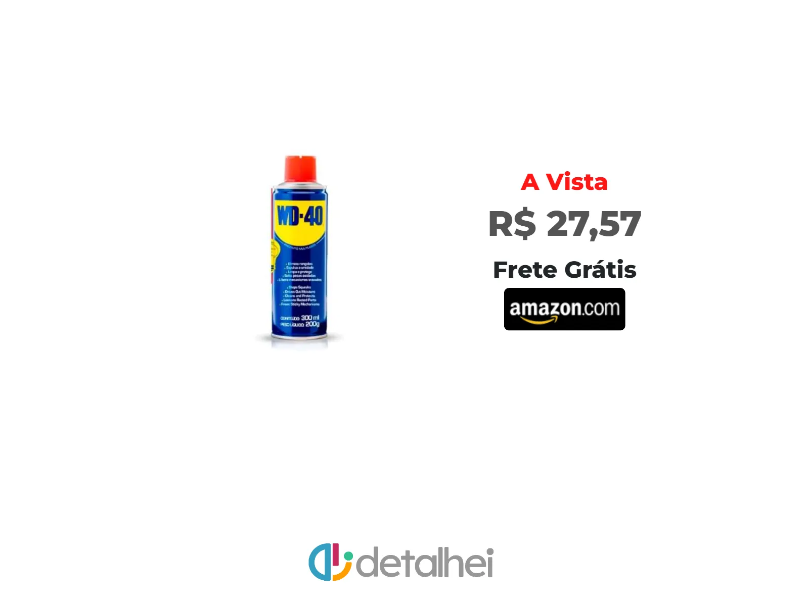 Foto do produto ❗WD-40 Fórmula Original - Produto Multiusos Aerossol 300ml<br/>#Amazon: <a href="https://harpy.me/T21jnXkHjRF8" target="_blank" rel="nofollow">https://harpy.me/T21jnXkHjRF8</a>
