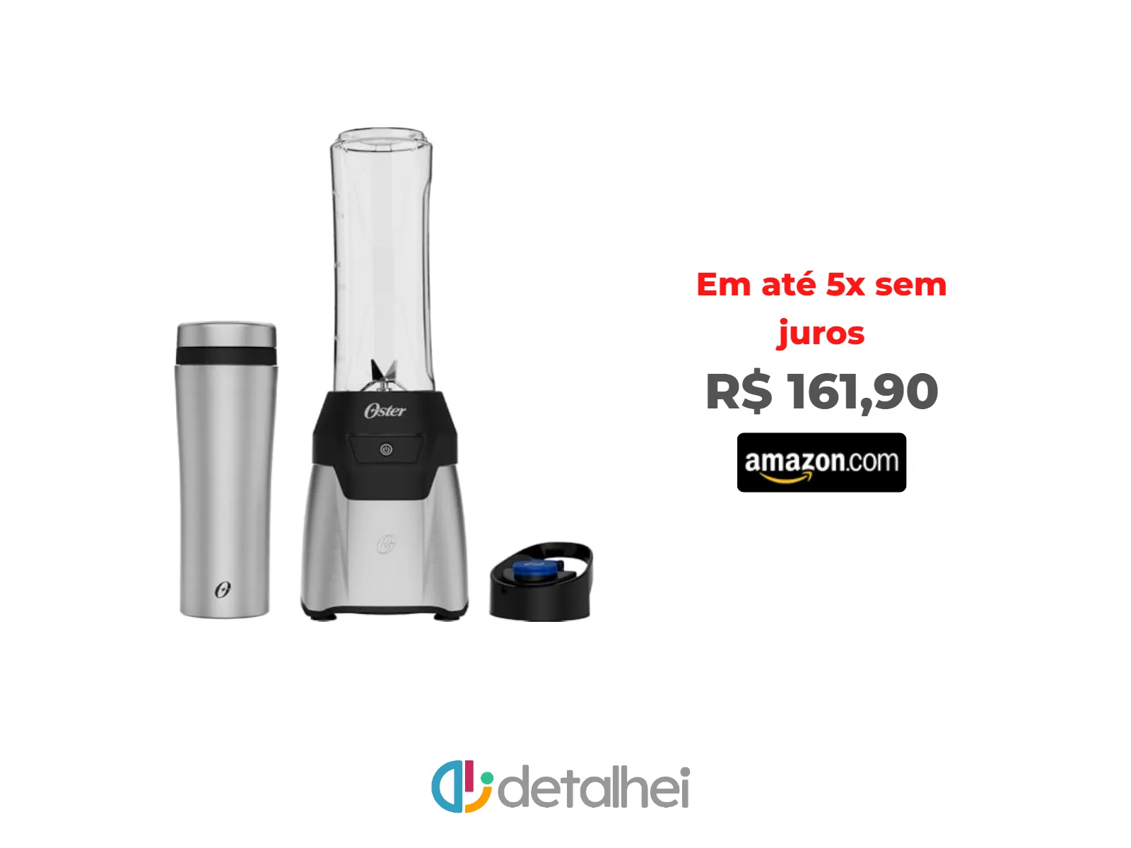 Foto do produto ❗Blender Power Inox Oster com 2 Jarras To Go - 220V<br/>#Amazon: <a href="https://harpy.me/ZQpoSyJI0e_B" target="_blank" rel="nofollow">https://harpy.me/ZQpoSyJI0e_B</a>