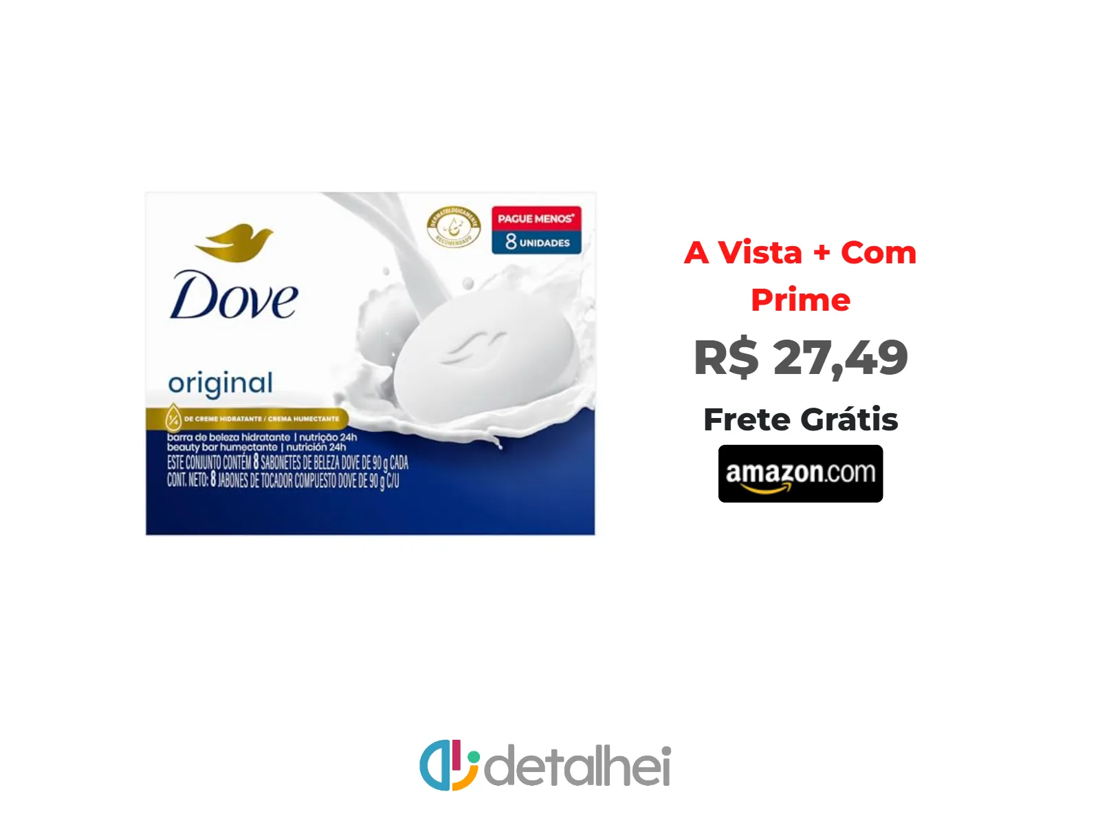 Foto do produto ❗Oferta Prime Day - Dove Sabonete Em Barra Branco 90G - 8 Unidades<br/>#Amazon: <a href="https://harpy.me/9IgYkinbqK0N" target="_blank" rel="nofollow">https://harpy.me/9IgYkinbqK0N</a>